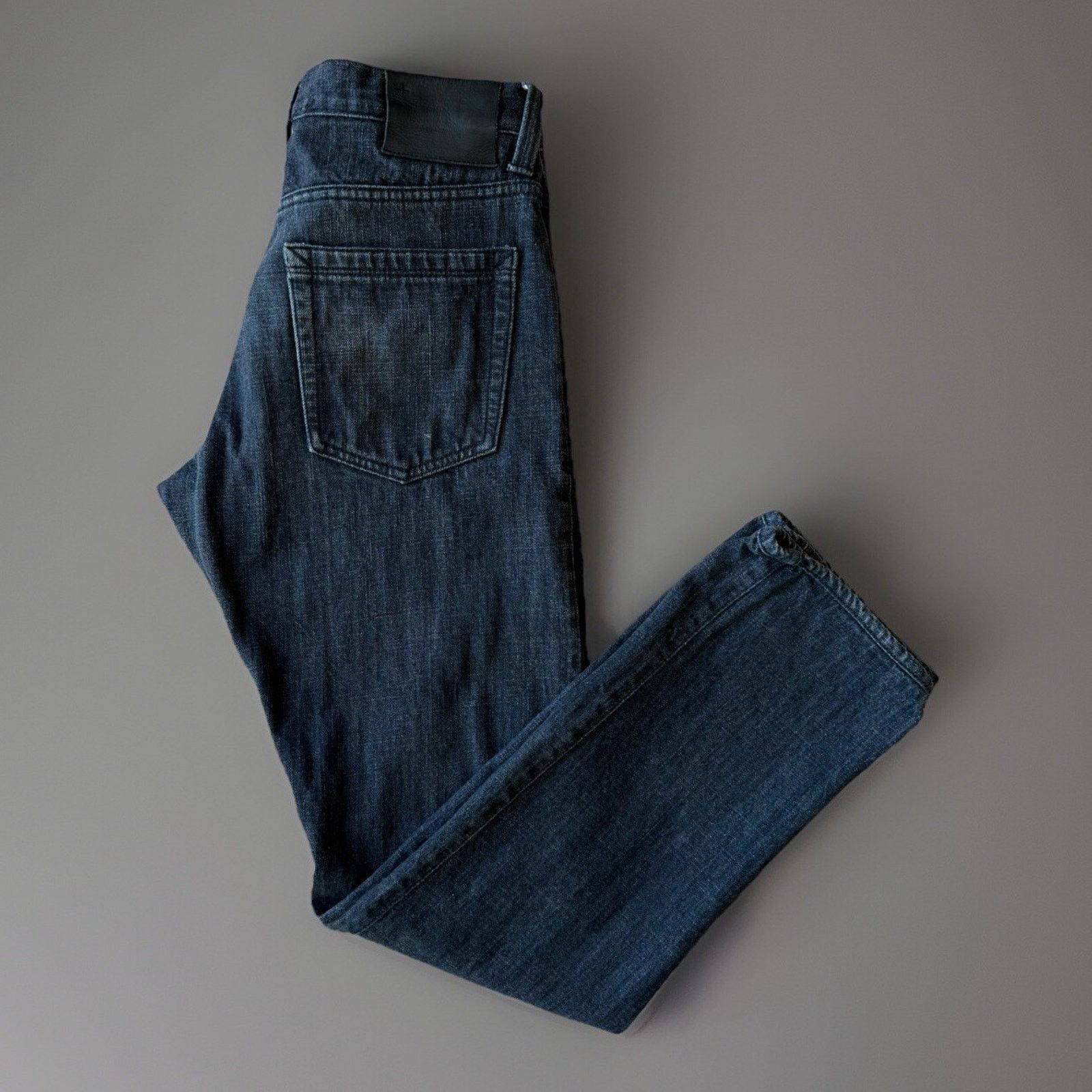 Wings + Horns Wings Horns Selvedge Jeans Black Dark Wash Slim Straight Leg Size US 31 - 1 Thumbnail