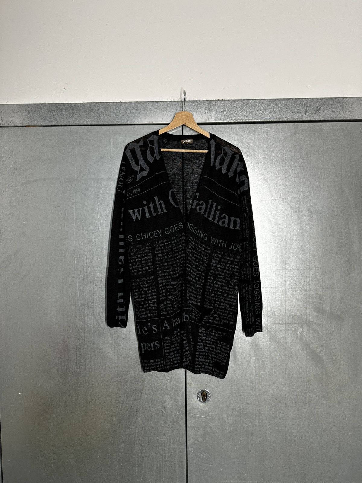 John Galliano Vintage 00s John Galliano Gazette Cardigan Size L / US 10 / IT 46 - 1 Thumbnail