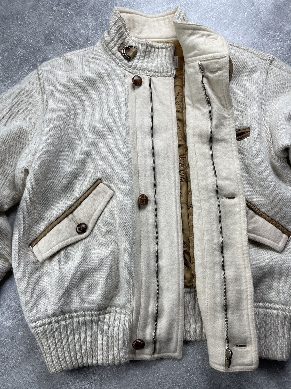 Iceberg ICEBERG × JC de Castelbajac Vintage 90s Wool Bomber Jacket Size US L / EU 52-54 / 3 - 11 Thumbnail