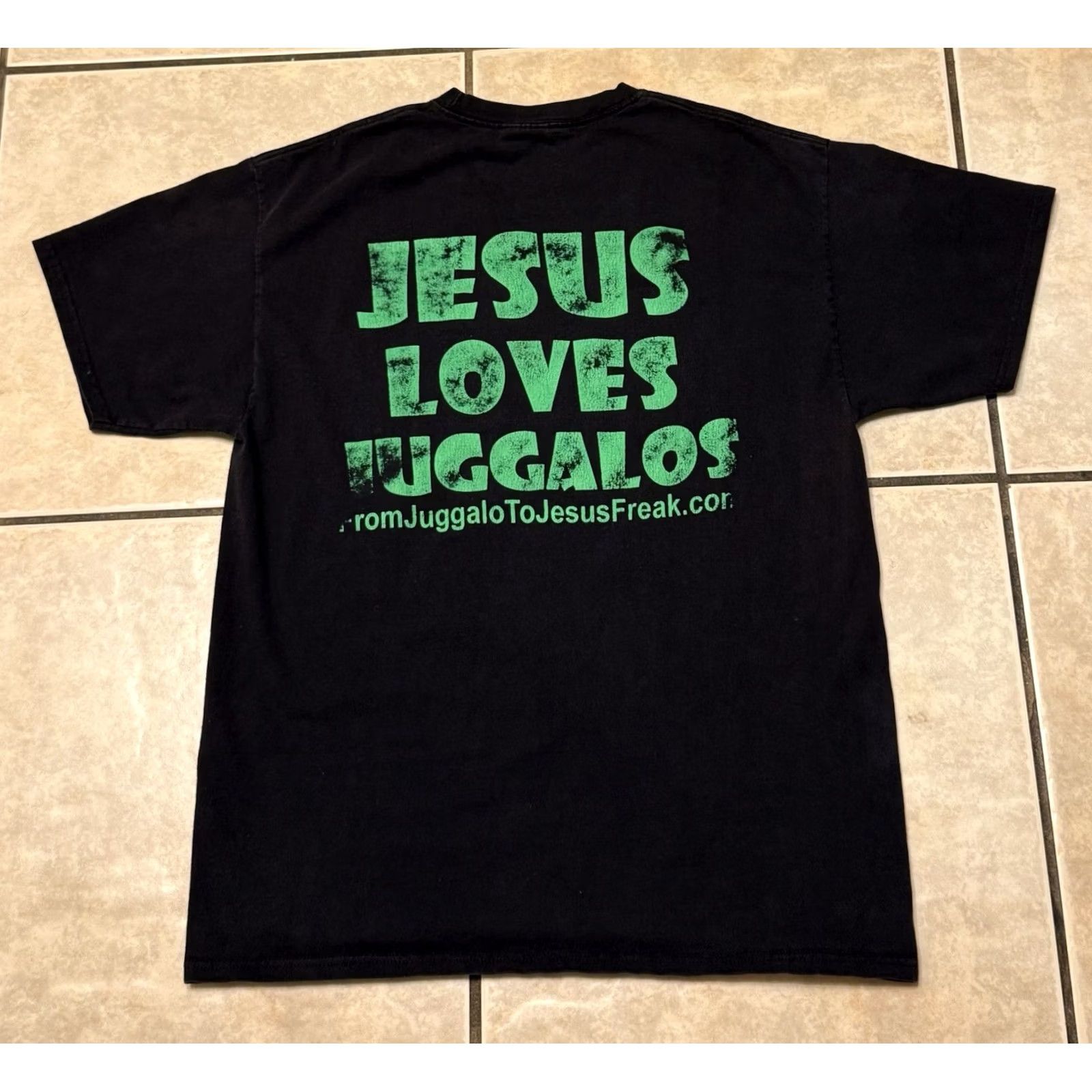 Port & Company VINTAGE Jesus Loves Juggalos Shirt ICP Gathering God Hell Shirt L Black Cotton Port & Company Mens Short Sleeve Crew Neck 2000-2009 Size US L / EU 52-54 / 3 - 2 Thumbnail