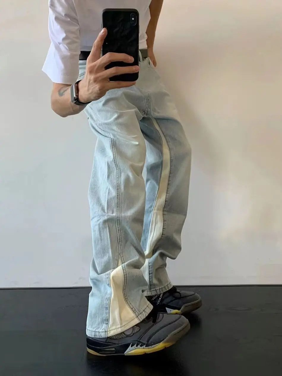 Japanese Brand × Jean Retro straight leg high street jeans Size US 32 / EU 48 - 6 Thumbnail