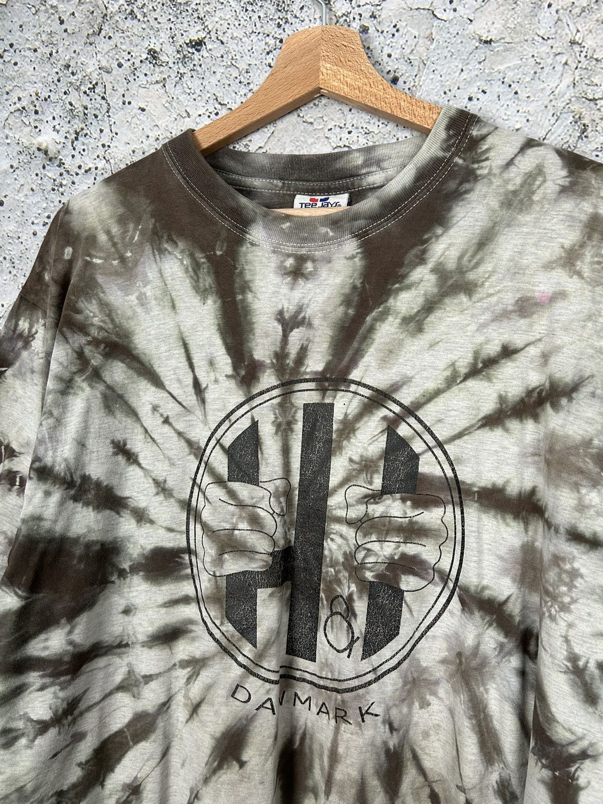 Other Vintage Tie Dye Danmark Graphic Tee 90s Grunge Rock Alt Size US XL / EU 56 / 4 - 3 Thumbnail