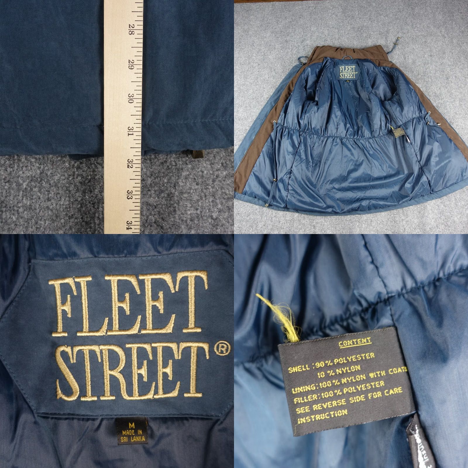 Vintage VINTAGE Fleet Street Jacket Womens M Blue Puffer Hooded Classic Size M / US 6-8 / IT 42-44 - 8 Thumbnail