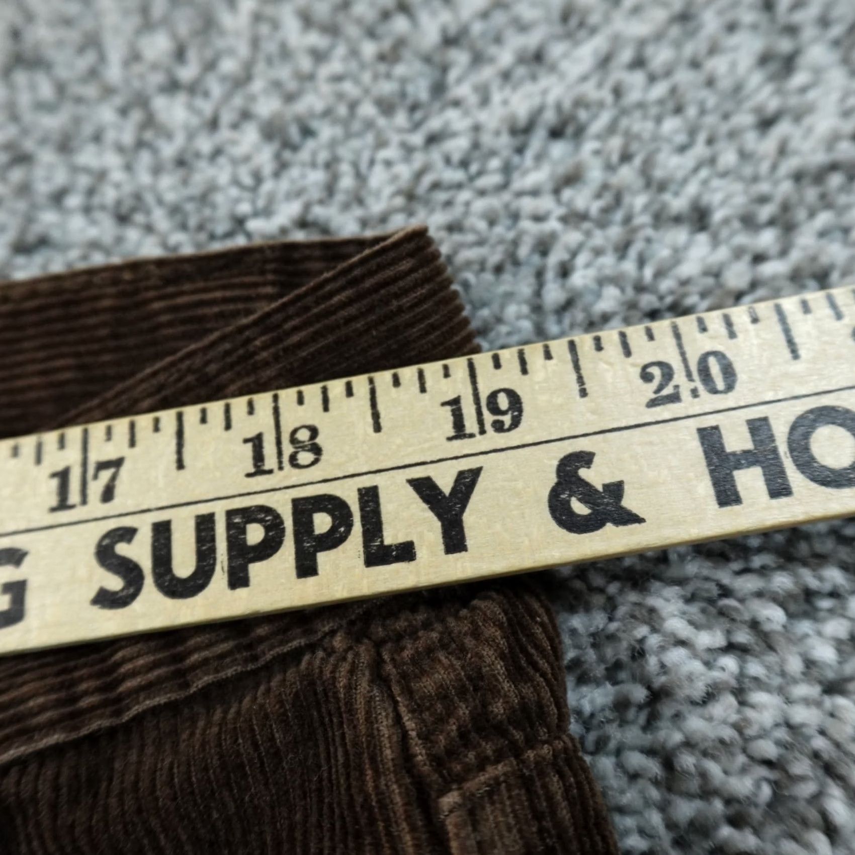 Vintage St Johns Bay Pants Mens 38X30 Brown Corduroy 5 Pocket Chino Trousers Corduroy Cotton Slate Flat Front Regular Straight Jeans Pants Mens Brown Size US 38 / EU 54 - 5 Thumbnail
