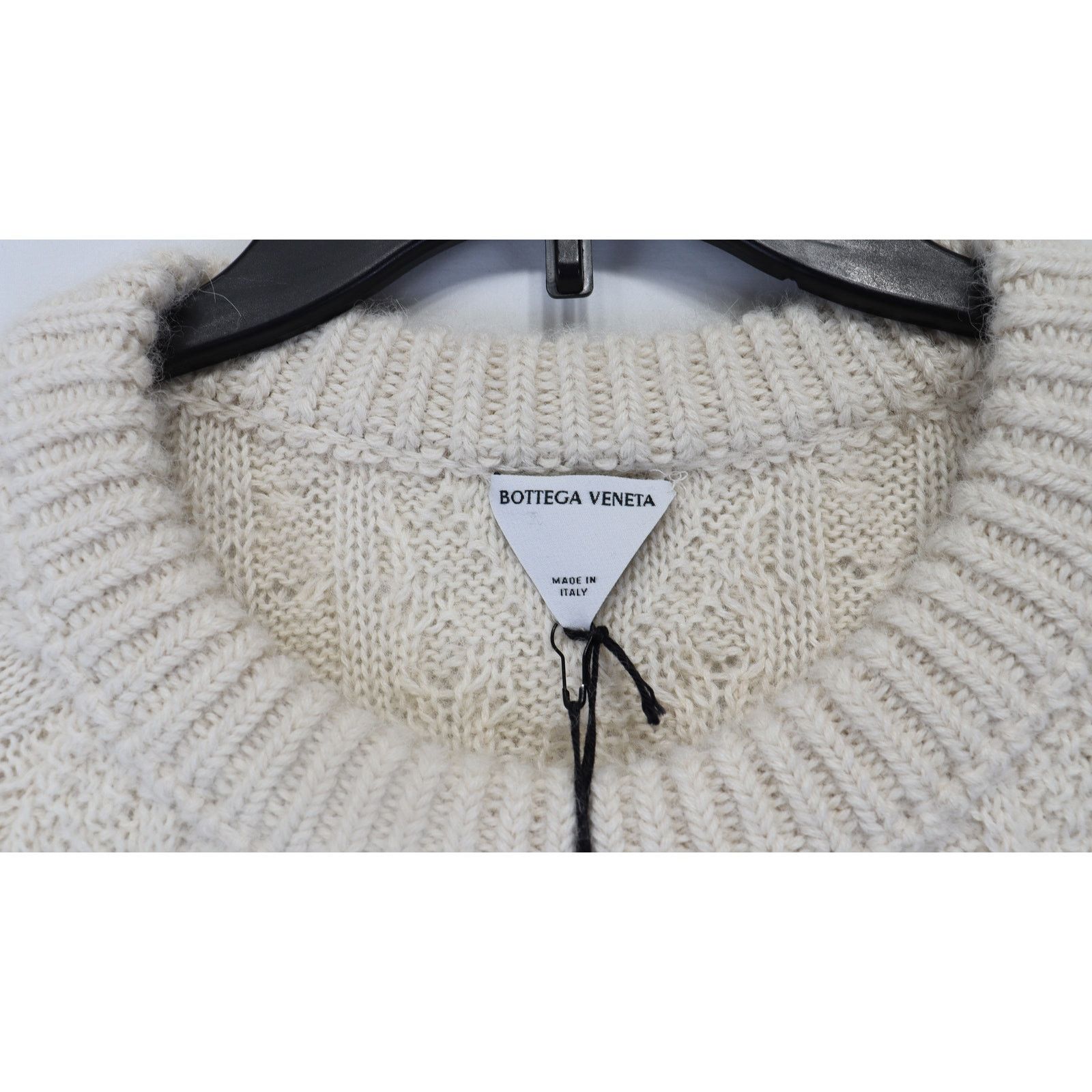 Bottega Veneta o1rshd1 MW Alpaca Aran Knitwear Sweater in Bone Size US L / EU 52-54 / 3 - 3 Thumbnail
