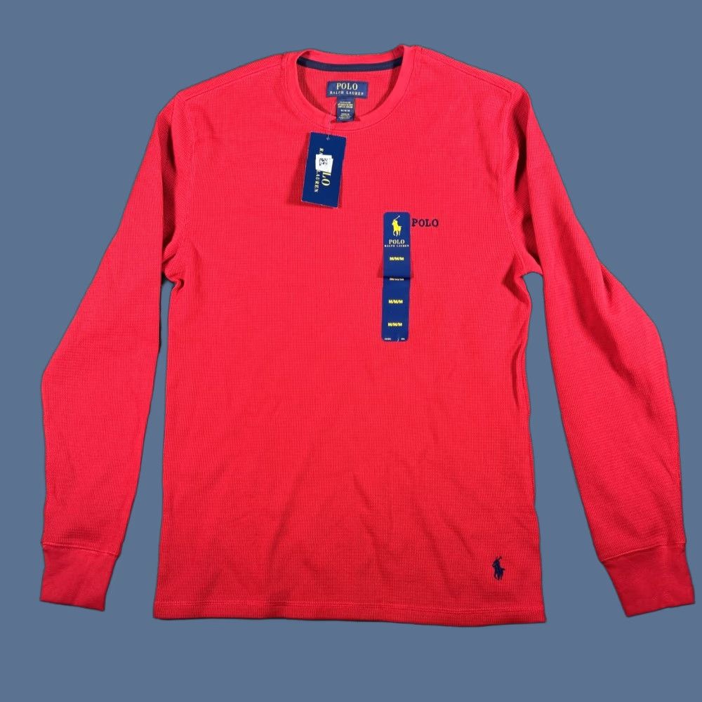 Polo Ralph Lauren VINTAGE Polo Ralph Lauren Pullover Sweater Crew Neck Mens M Red Sleepwear Size US M / EU 48-50 / 2 - 1 Thumbnail