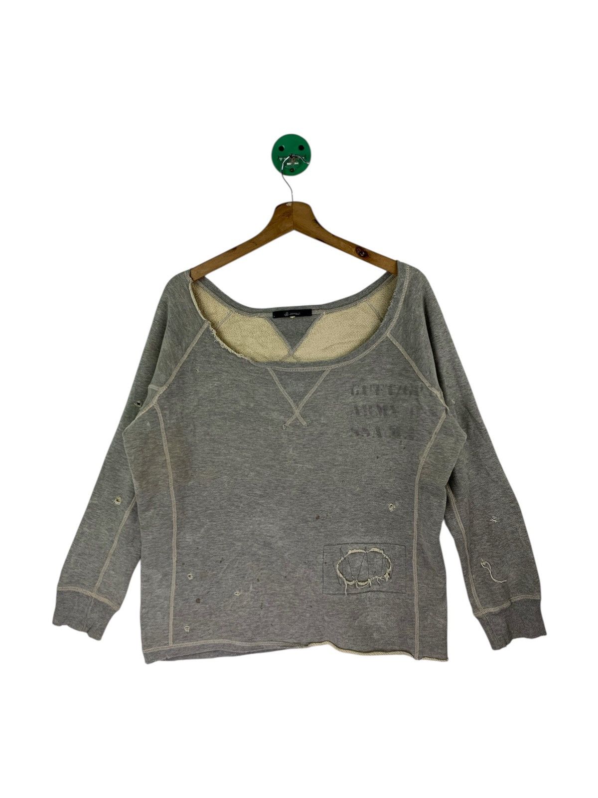 Johnbull Johnbull Sweatshirts Distressed Design Gray Colour Size US M / EU 48-50 / 2 - 1 Thumbnail