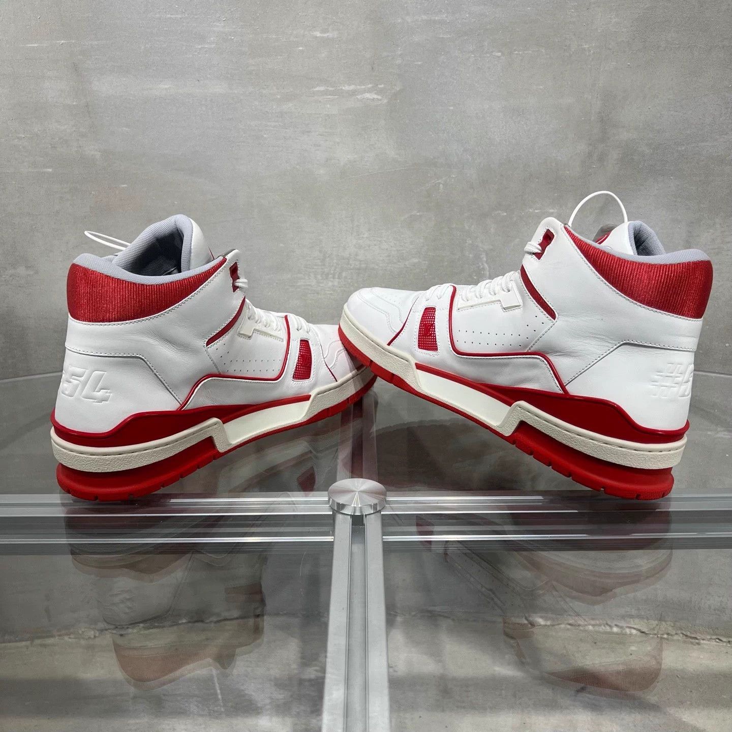 Louis Vuitton LV Trainer City Limited White Red UK8 (42) Size US 8 / EU 41 - 5 Thumbnail