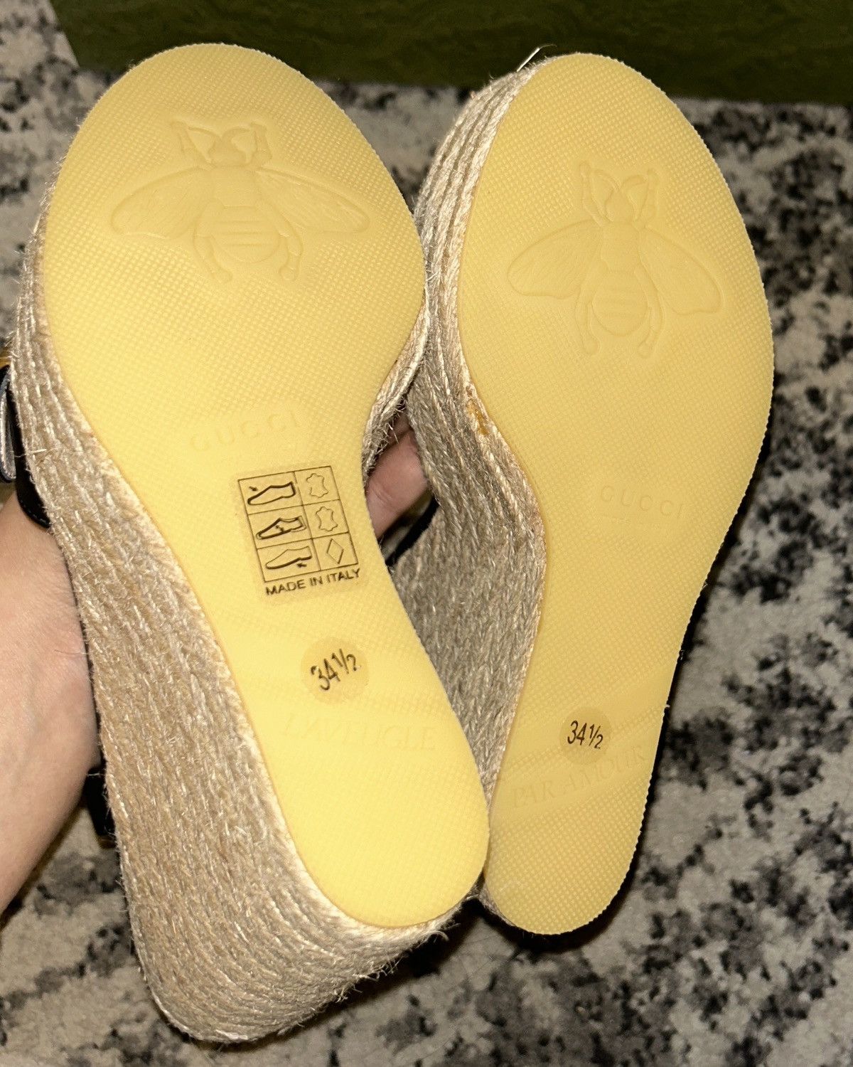 Gucci Gucci Aitana Logo Espadrille Platform Sandal Size US 4.5 / IT 34.5 - 7 Thumbnail