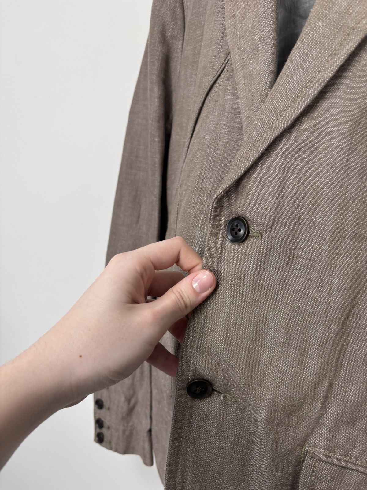 Wings + Horns Wings + Horns Research Linen Blend Tailored Blazer Jacket Size US S / EU 44-46 / 1 - 7 Thumbnail