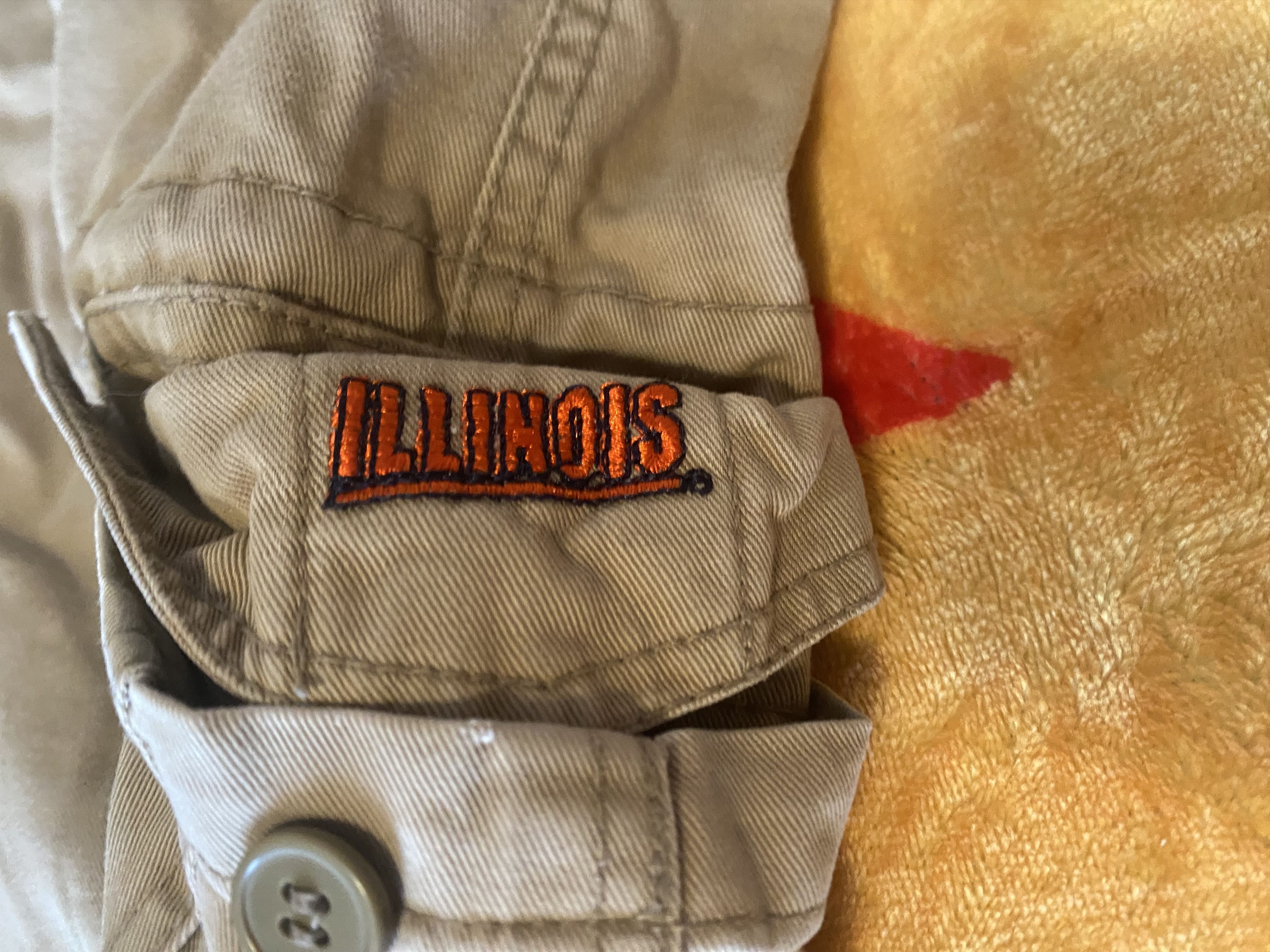 Other Illinois Fighting Illini Khaki Cargo Shorts Size US 36 / EU 52 - 3 Thumbnail