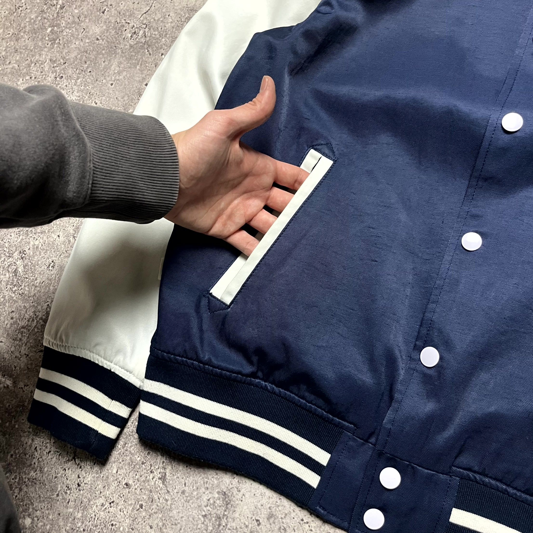 Franklin & Marshall Franklin Marshall College Varsity Bomber Jacket Navy Mens L Size US L / EU 52-54 / 3 - 5 Thumbnail