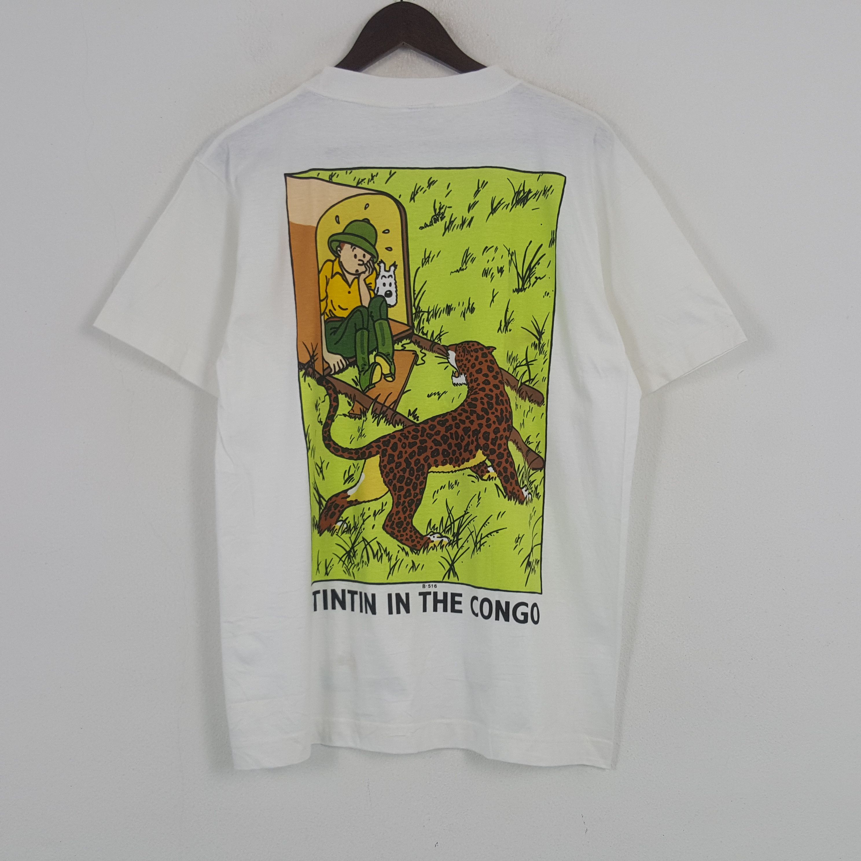 Vintage Vintage Tintin In The Congo tshirt Size US L / EU 52-54 / 3 - 1 Thumbnail