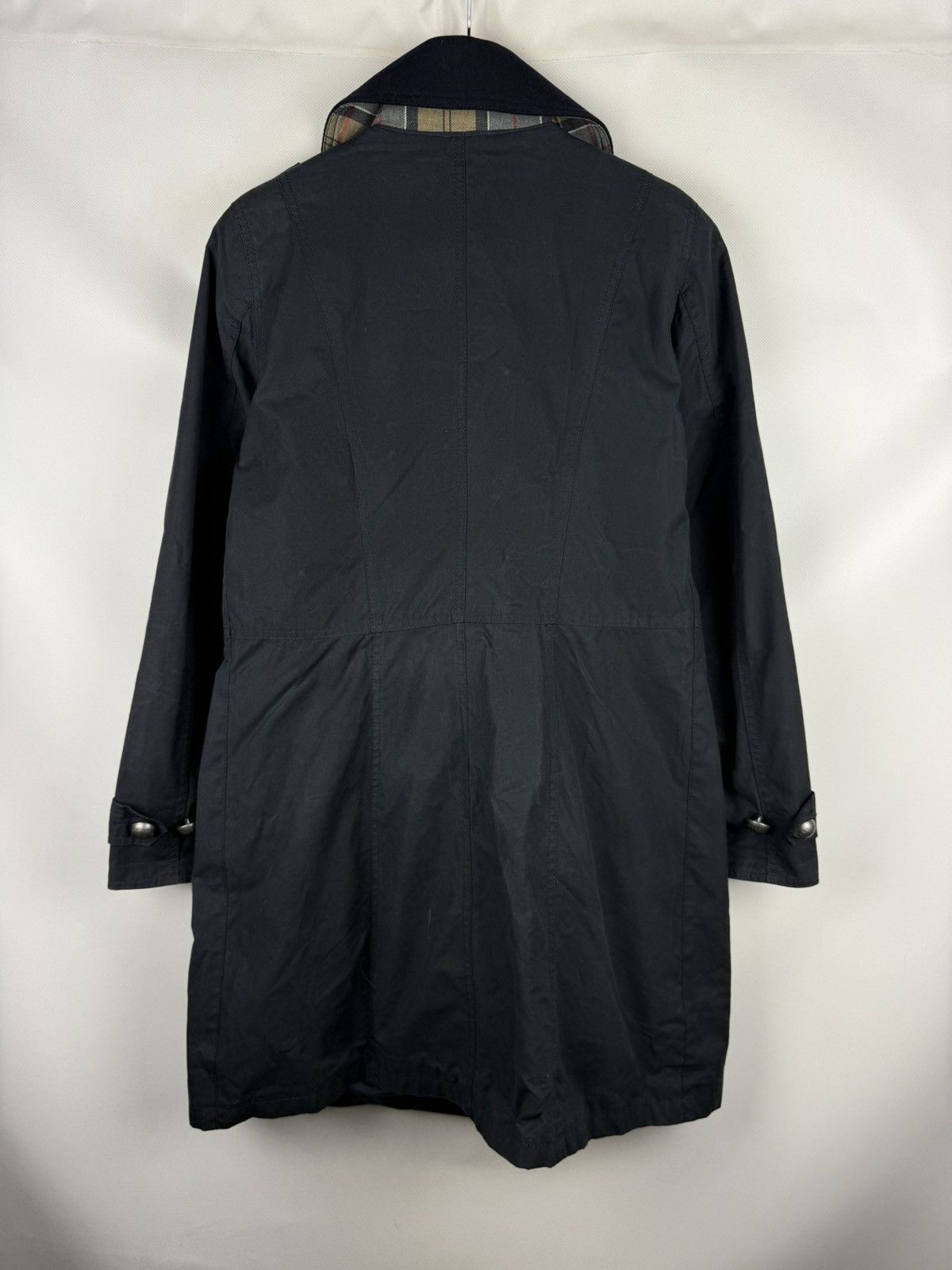 Barbour Barbour Ladies Wax Waxed Cotton Double Breasted Trench Coat Size L / US 10 / IT 46 - 13 Thumbnail