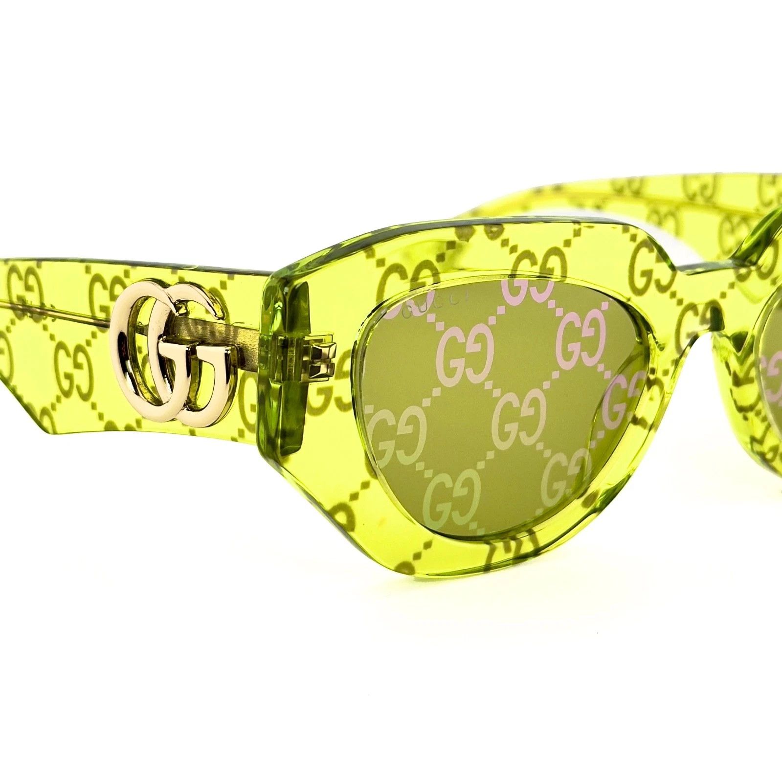 Gucci GUCCI 1421 Crystal Green GUCCISSIMA Gg1421S Sunglasses 007 Size ONE SIZE - 9 Thumbnail