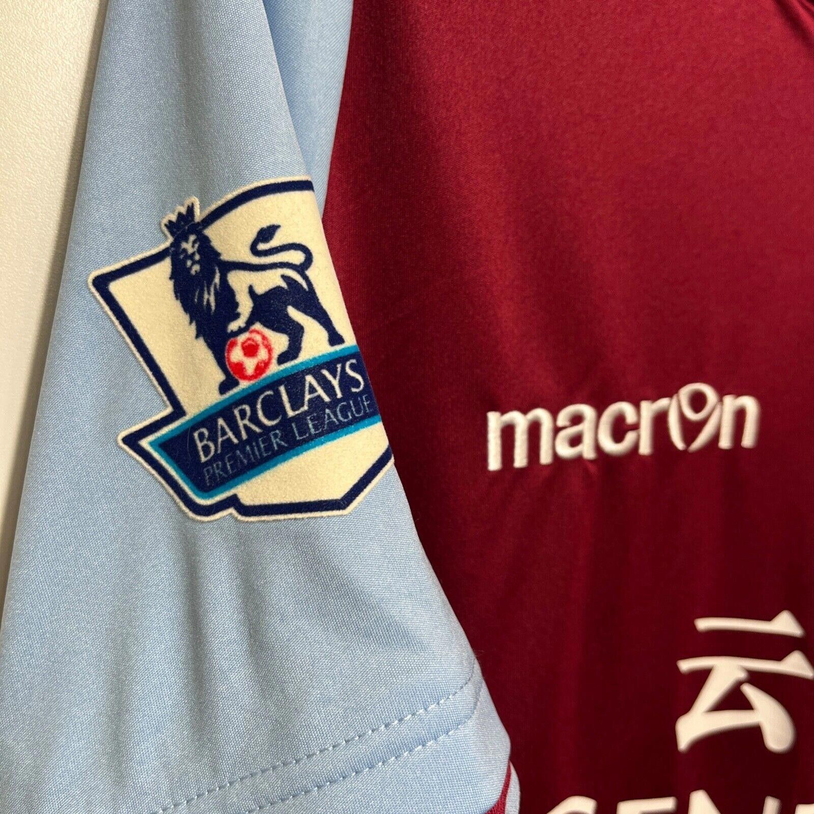 Macron Aston Villa FC 2012 Signed Clark #21 Home Macron Jersey M Size US M / EU 48-50 / 2 - 8 Thumbnail