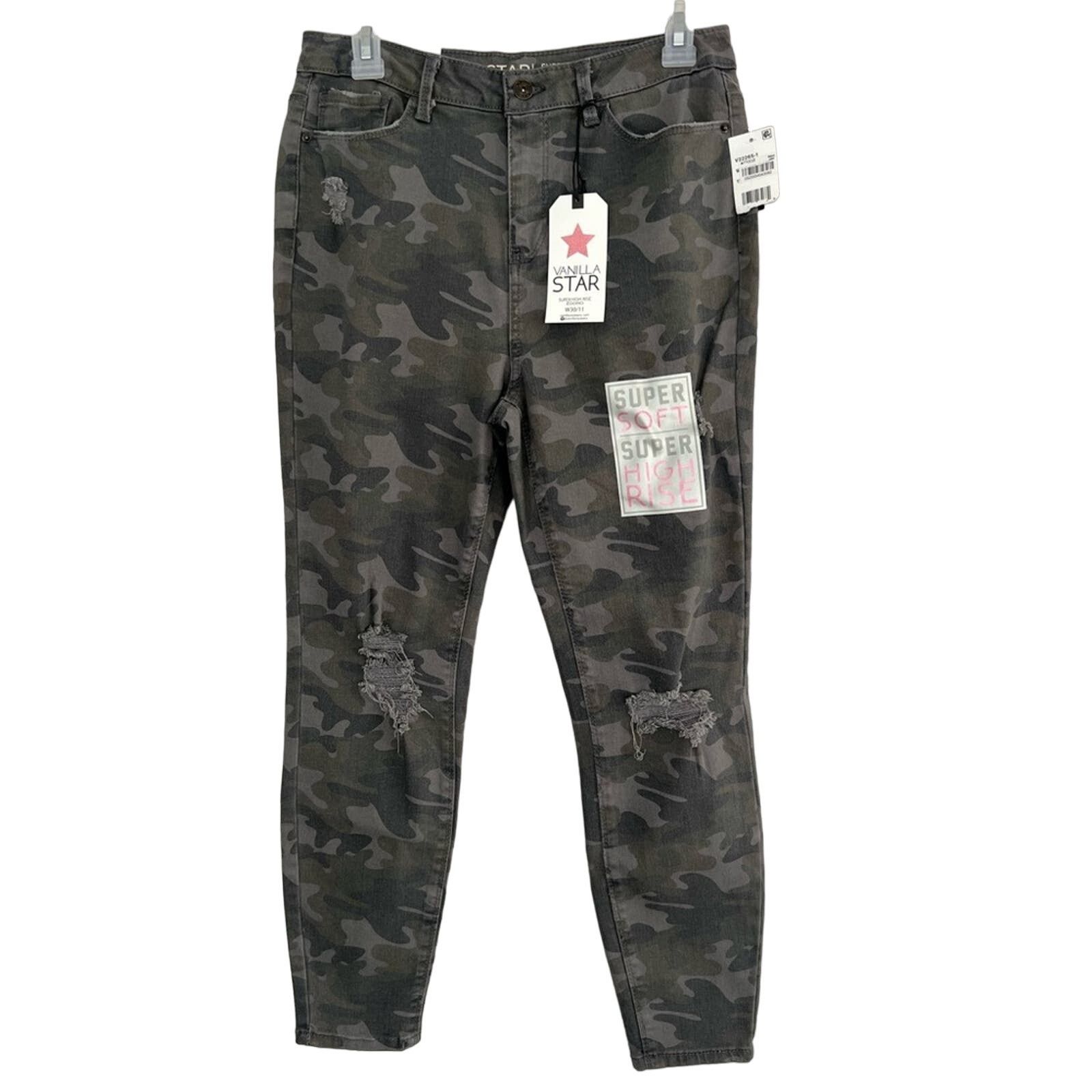 Other Nwt Vanilla Star High Rise Distressed Camo Jeggings 11 30x27 Size 30" / US 8 / IT 44 - 1 Thumbnail