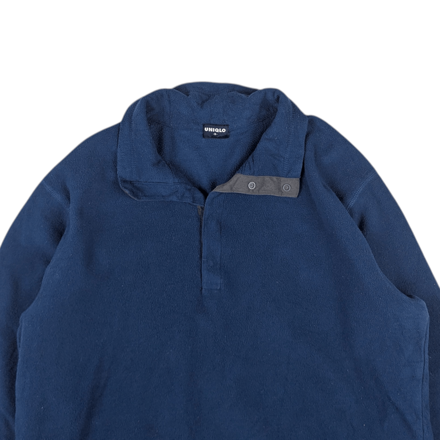 Uniqlo 90's UNIQLO Blue Blank Plain Jumper Fleece Sweatshirt Size US M / EU 48-50 / 2 - 7 Thumbnail