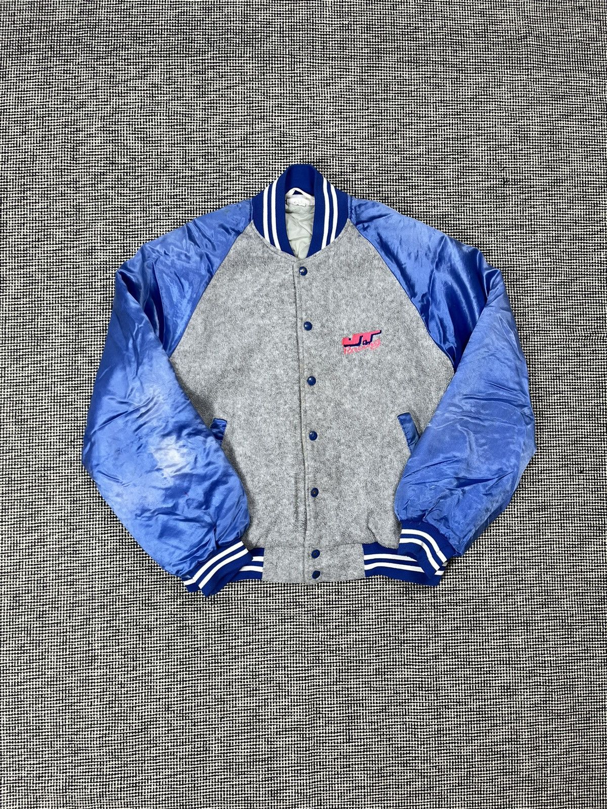 Vintage ➕ 90s vintage JT racing Bad Bones made in usa varsity jacket Size US L / EU 52-54 / 3 - 2 Thumbnail