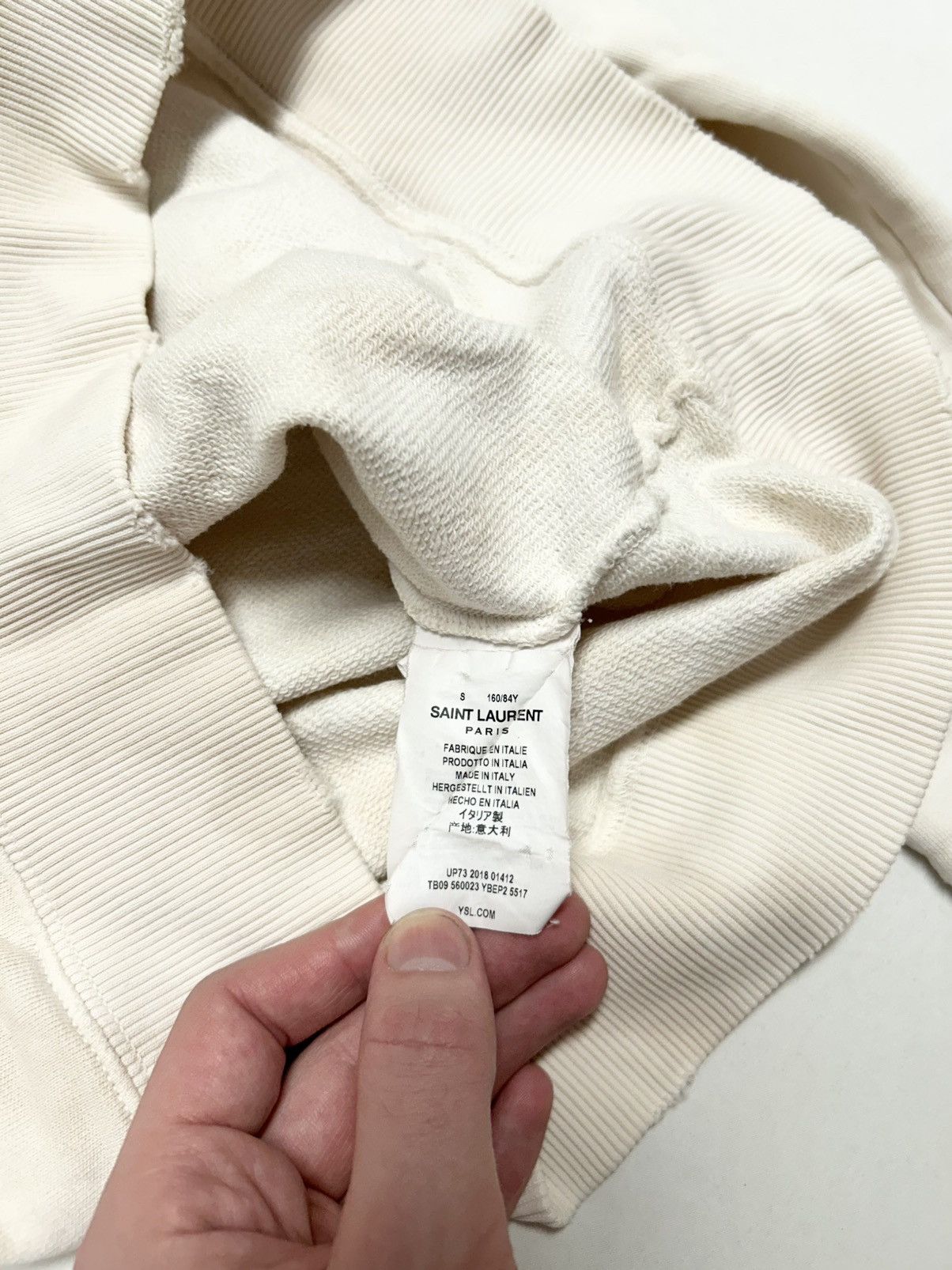Saint Laurent Paris SS2018 Tie-Dye Distressed Logo Hoodie Size US S / EU 44-46 / 1 - 7 Thumbnail