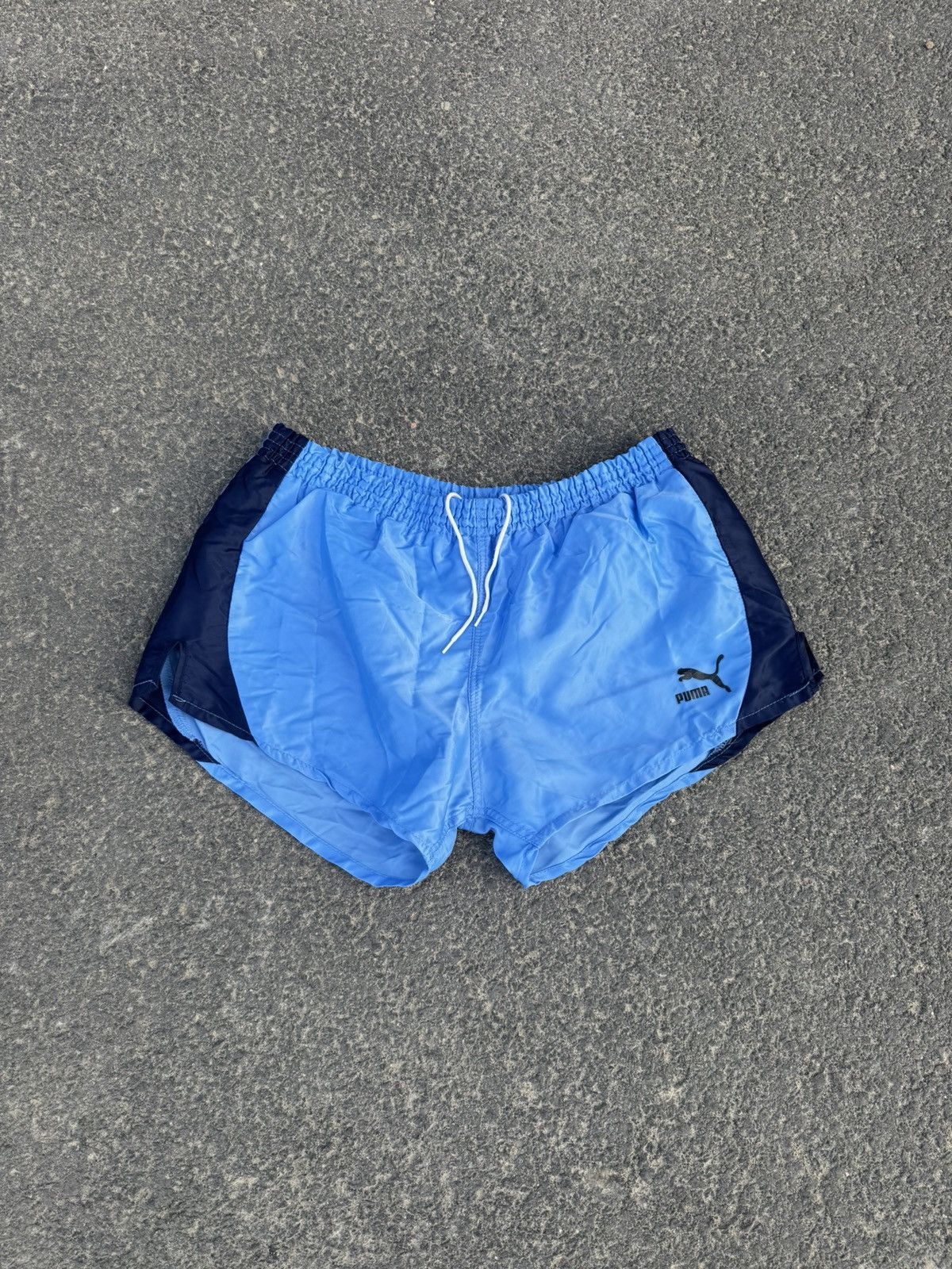 Puma 70s/80s Puma Running Shorts Blue Soccer made in hong kong Size US 33 - 6 Thumbnail