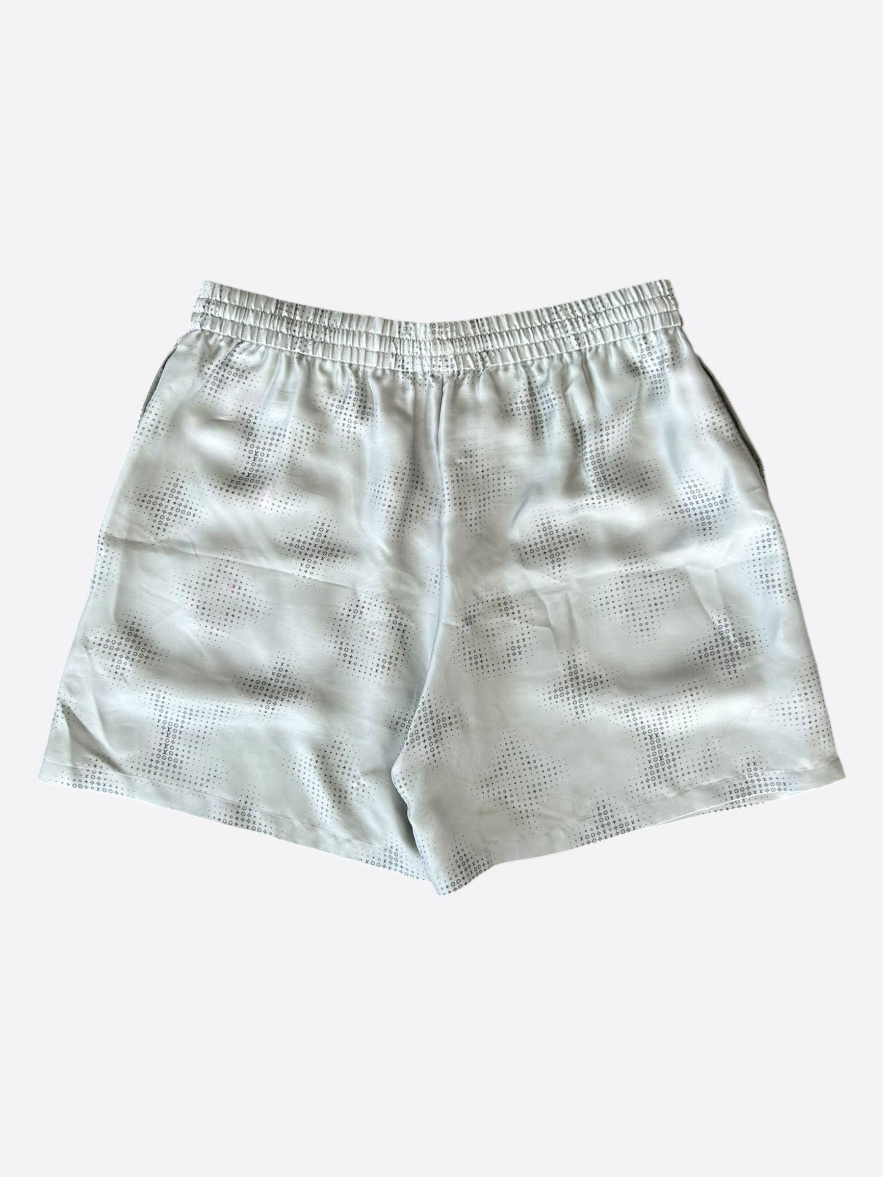 Louis Vuitton Louis Vuitton Grey LV Pixel Monogram Silk Shorts Size US 42 / EU 58 - 2 Thumbnail