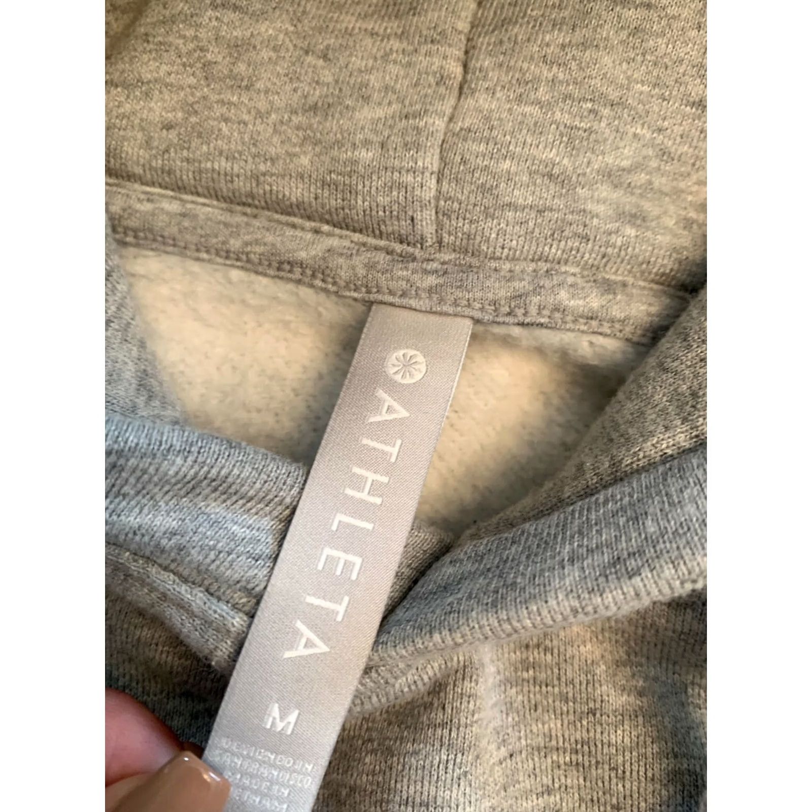 Athleta Athleta Gray Drawstring Sweatshirt SZ M Womens Pullover activewear Size M / US 6-8 / IT 42-44 - 3 Thumbnail