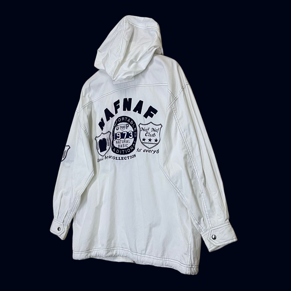 Issey Miyake Vintage 90s Naf Naf By Issey Miyake Zipper Hoodie Jacket Size US L / EU 52-54 / 3 - 3 Thumbnail