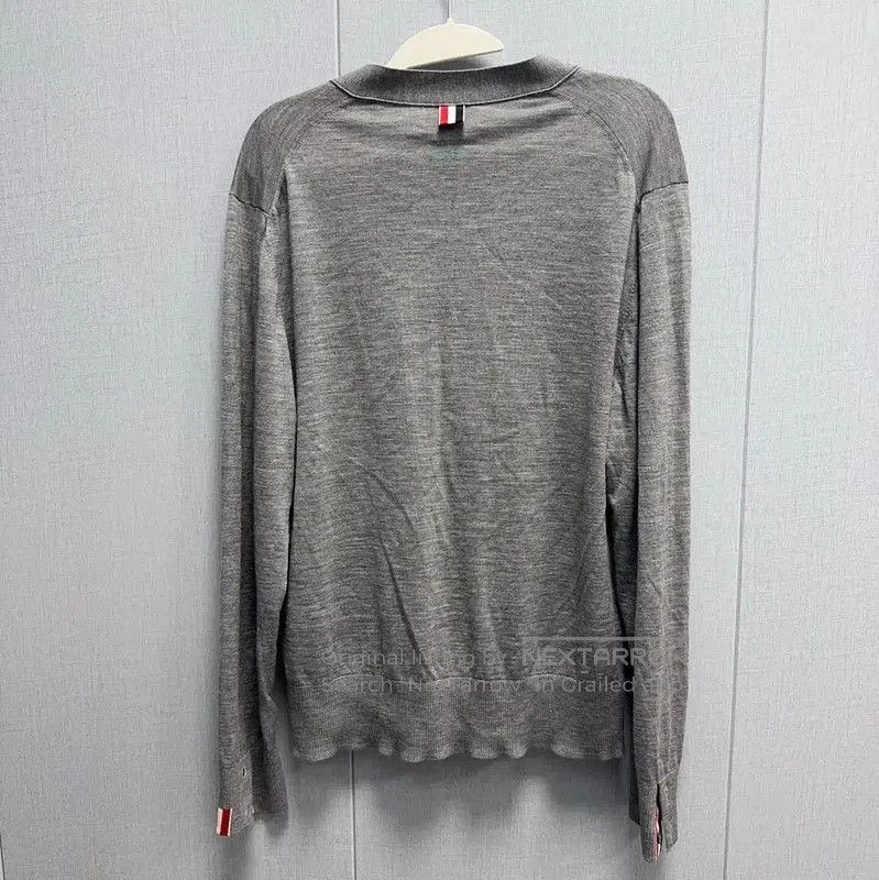 Thom Browne Thom Browne Women's Grey Wool Cardigan . Size XL / US 12-14 / IT 48-50 - 2 Thumbnail