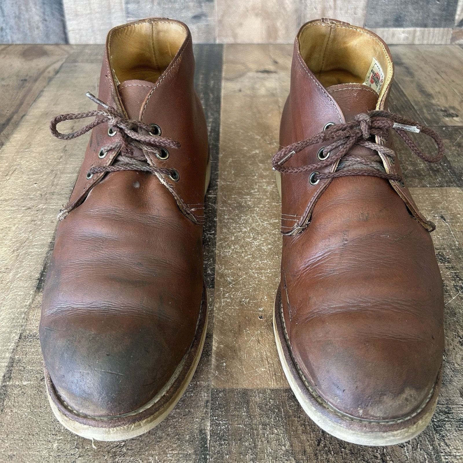 Red Wing Red Wing 595 Chukka Leather Lace Up Work Boots Mens 11.5 EE Size US 11.5 / EU 44-45 - 3 Thumbnail