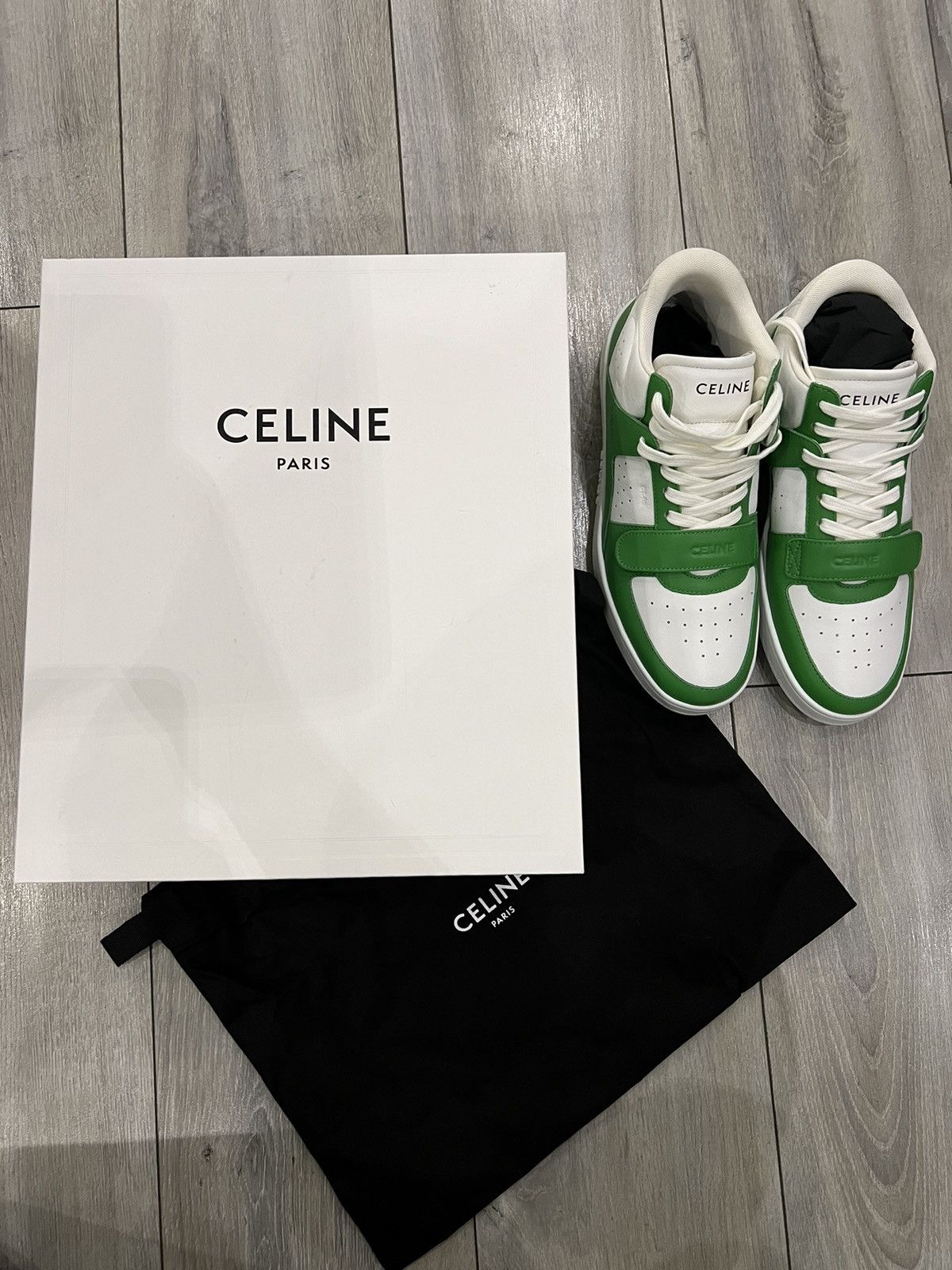 Celine Celine CT-02 MID SNEAKER WHITE/GREEN Size US 9 / EU 42 - 14 Thumbnail