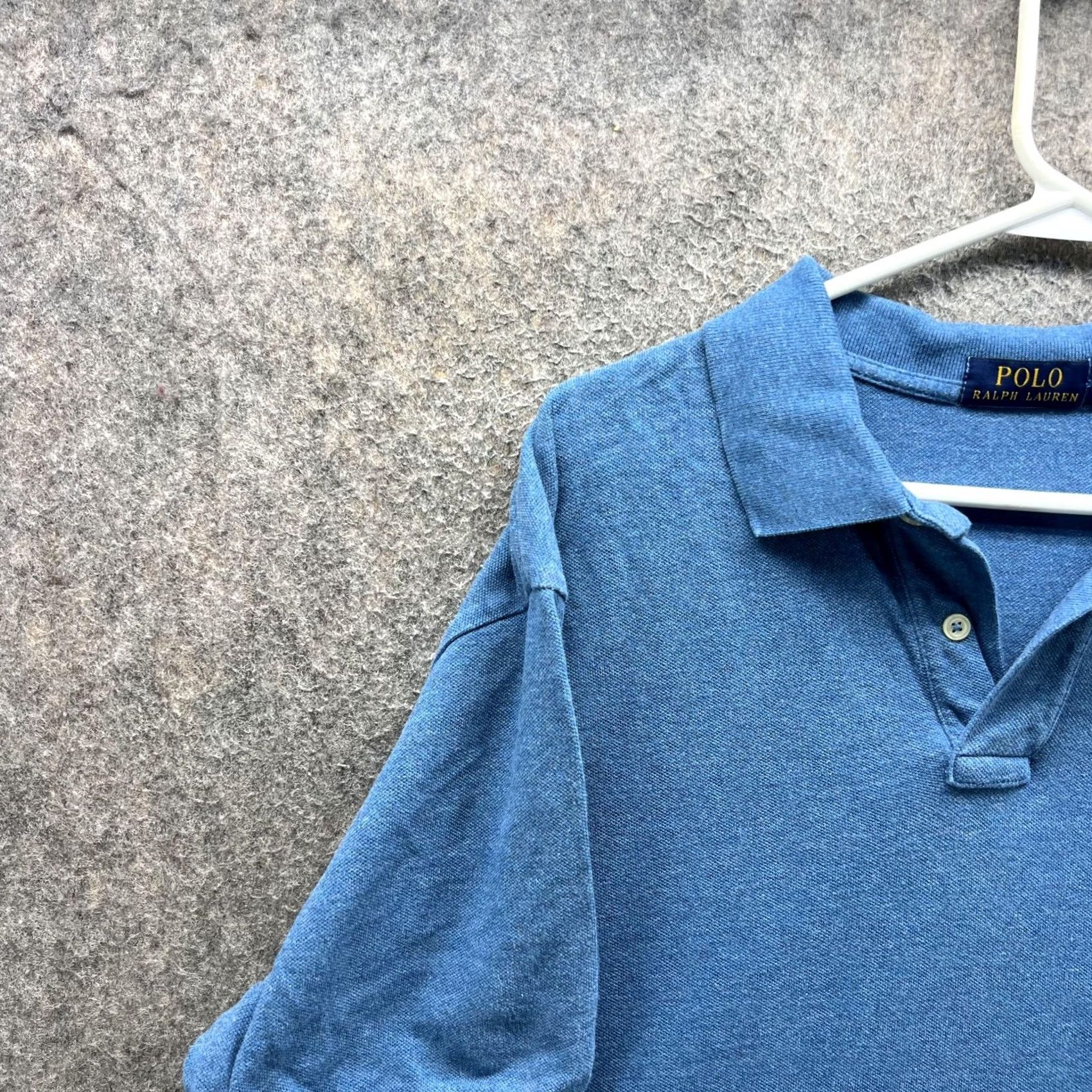 Polo Ralph Lauren Polo Ralph Lauren Polo Shirt Mens XL Blue Solid Pony Logo Short Sleeve Casual Size US XL / EU 56 / 4 - 3 Thumbnail