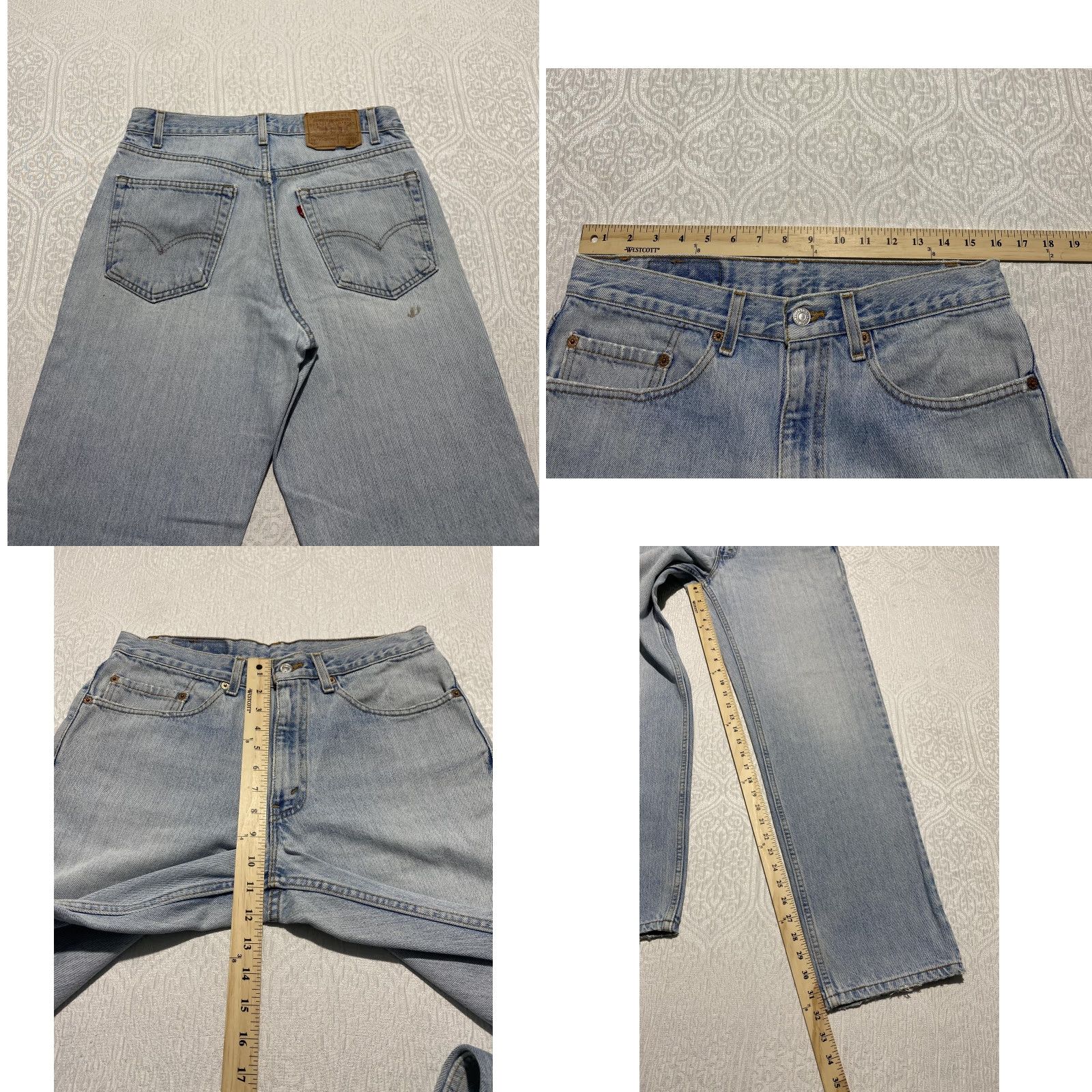 Levi's VINTAGE Levi's Jeans 550 Relaxed Fit Light Wash Blue Mens 32x32 90s Tapered Leg 5-Pocket Denim USA Size US 32 / EU 48 - 8 Thumbnail