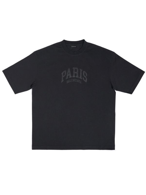 Balenciaga o1mt1gz0824 Cities Paris T-Shirt Medium Fit in Black Size US S / EU 44-46 / 1 - 1 Thumbnail