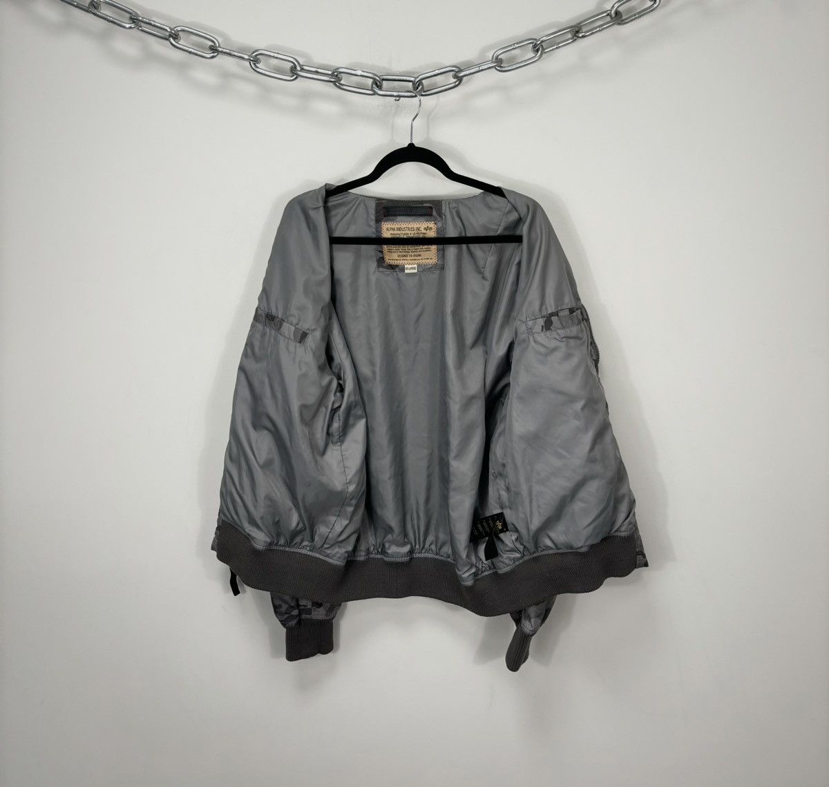 Alpha Industries Vintage Alpha Industries Gray Camo Hype Bomber Jacket Size US L / EU 52-54 / 3 - 2 Thumbnail
