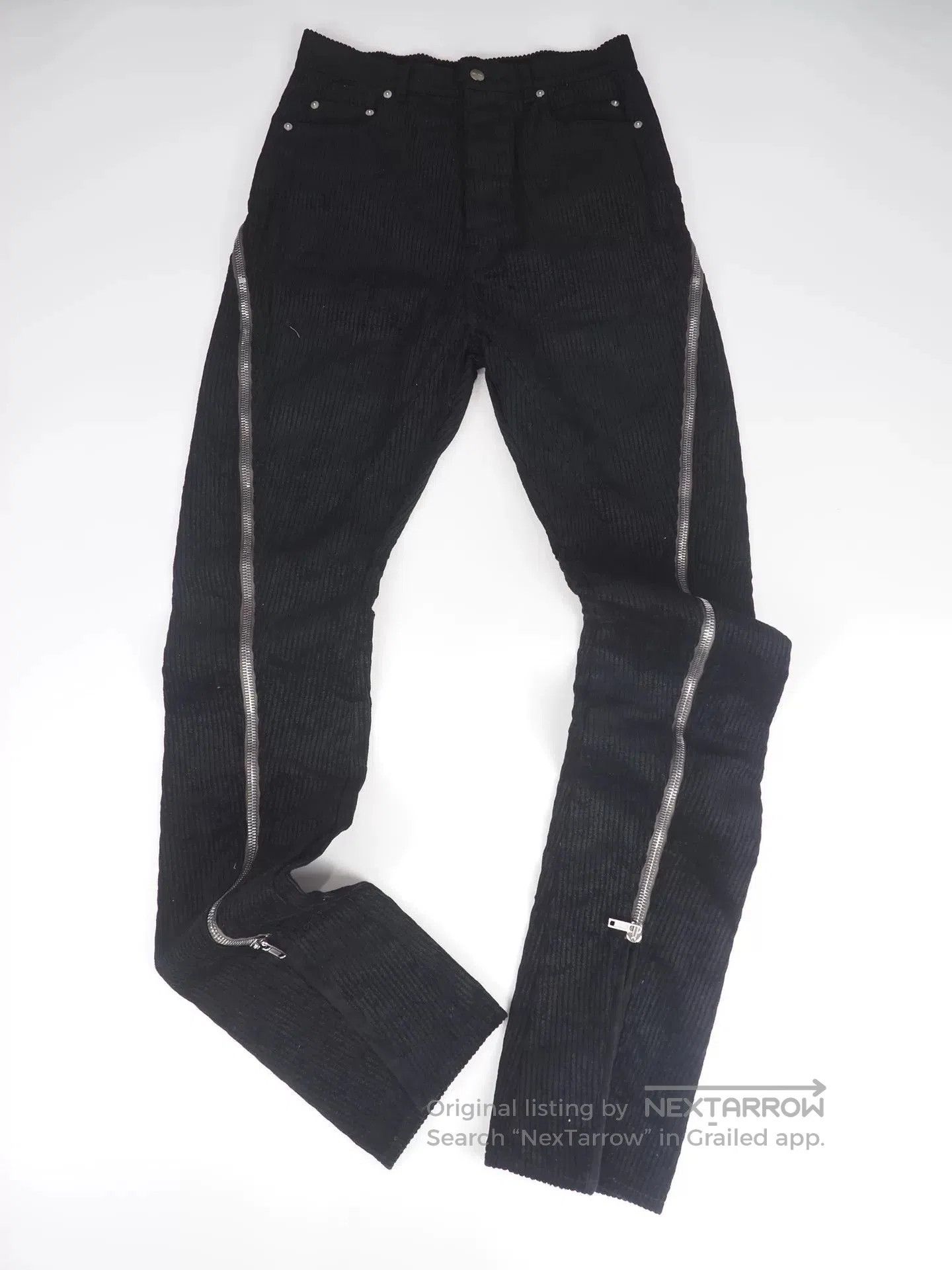 Rick Owens Rick Owens Black Corduroy Zipper Pants. Size US 28 / EU 44 - 5 Thumbnail