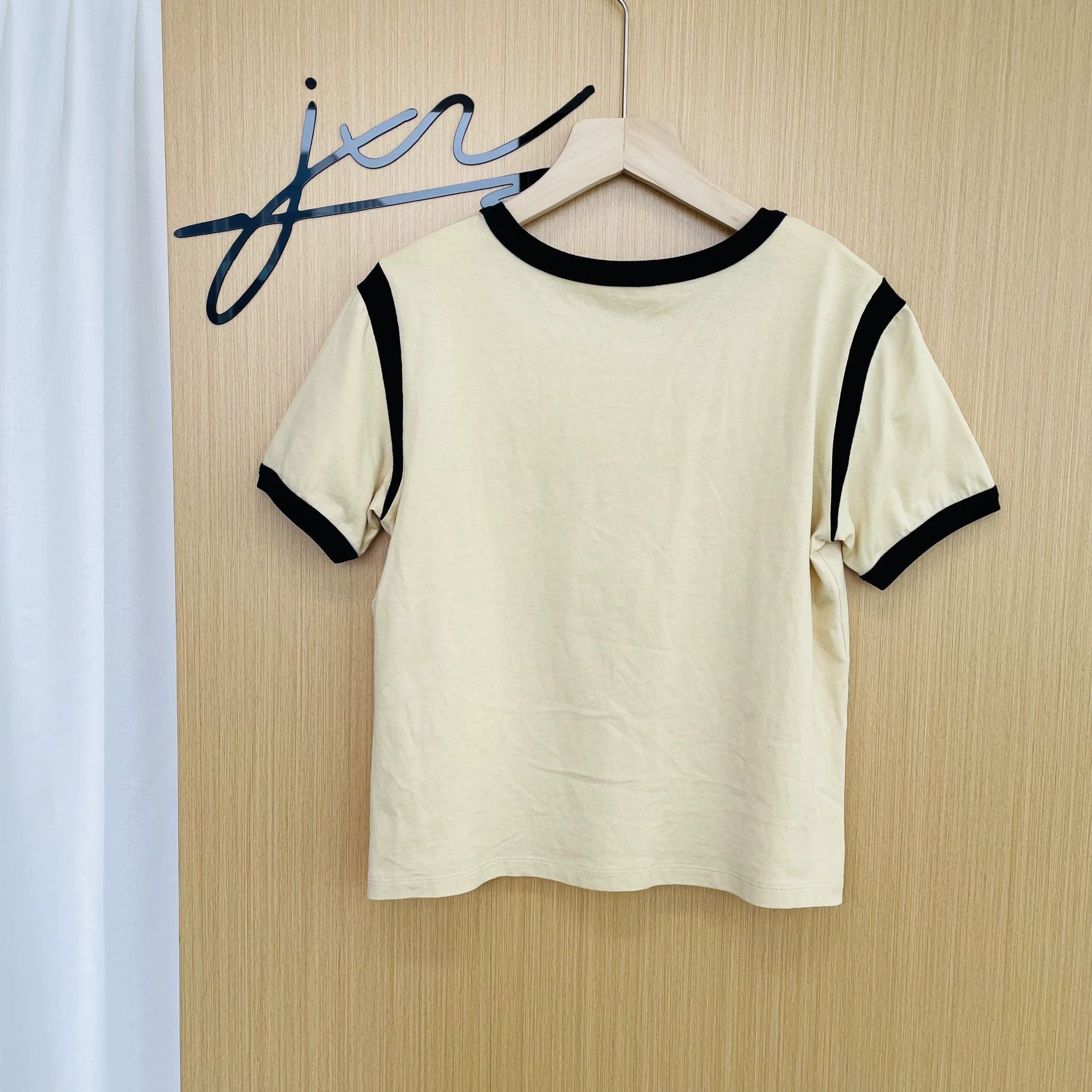 Celine CELINE Womens Contrast Logo Print Yellow S Tee 99N Size S / US 4 / IT 40 - 2 Thumbnail