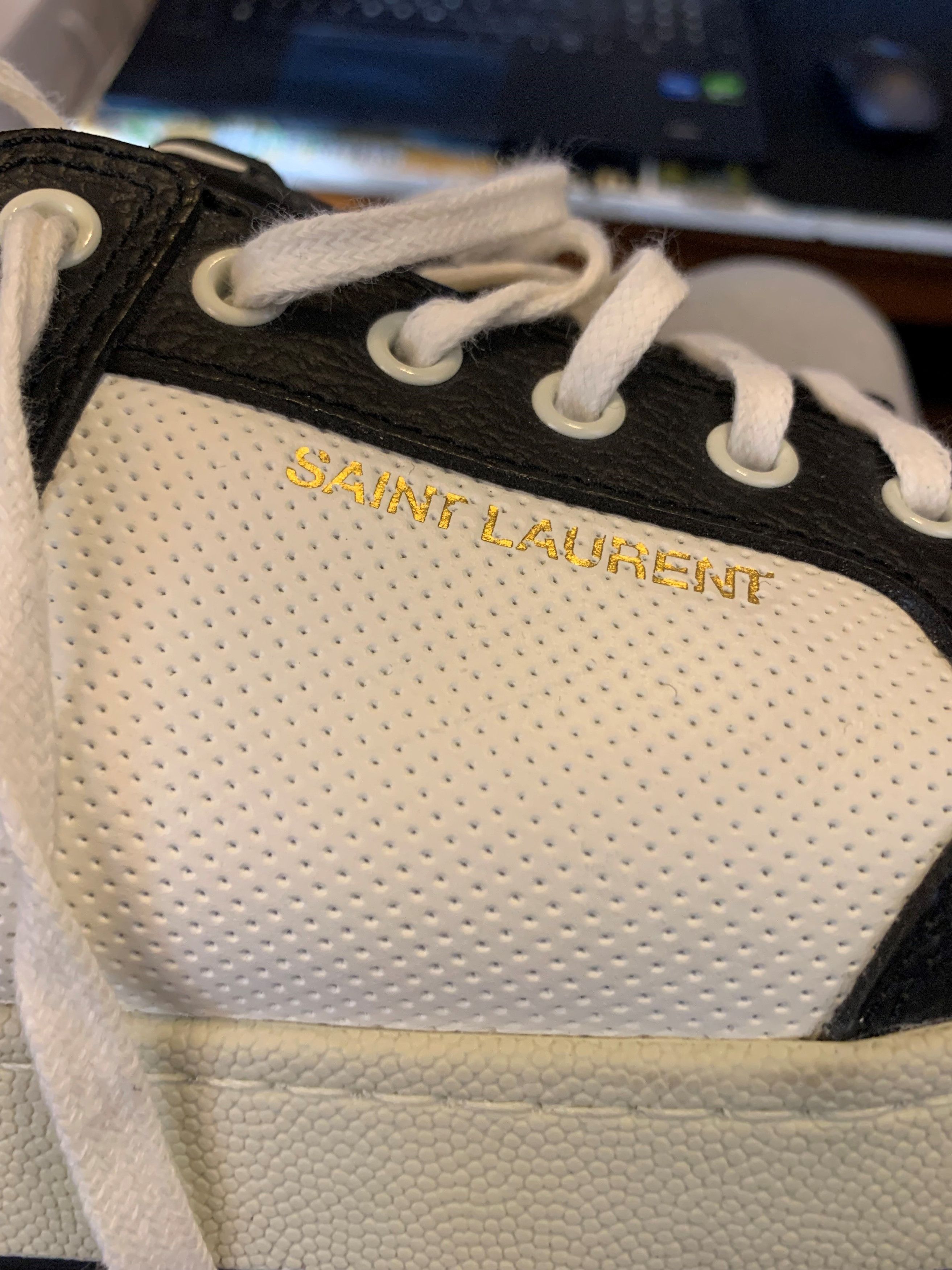 Saint Laurent Paris SL/61 Sneakers in Perforated Leather Size US 11.5 / EU 44-45 - 3 Thumbnail