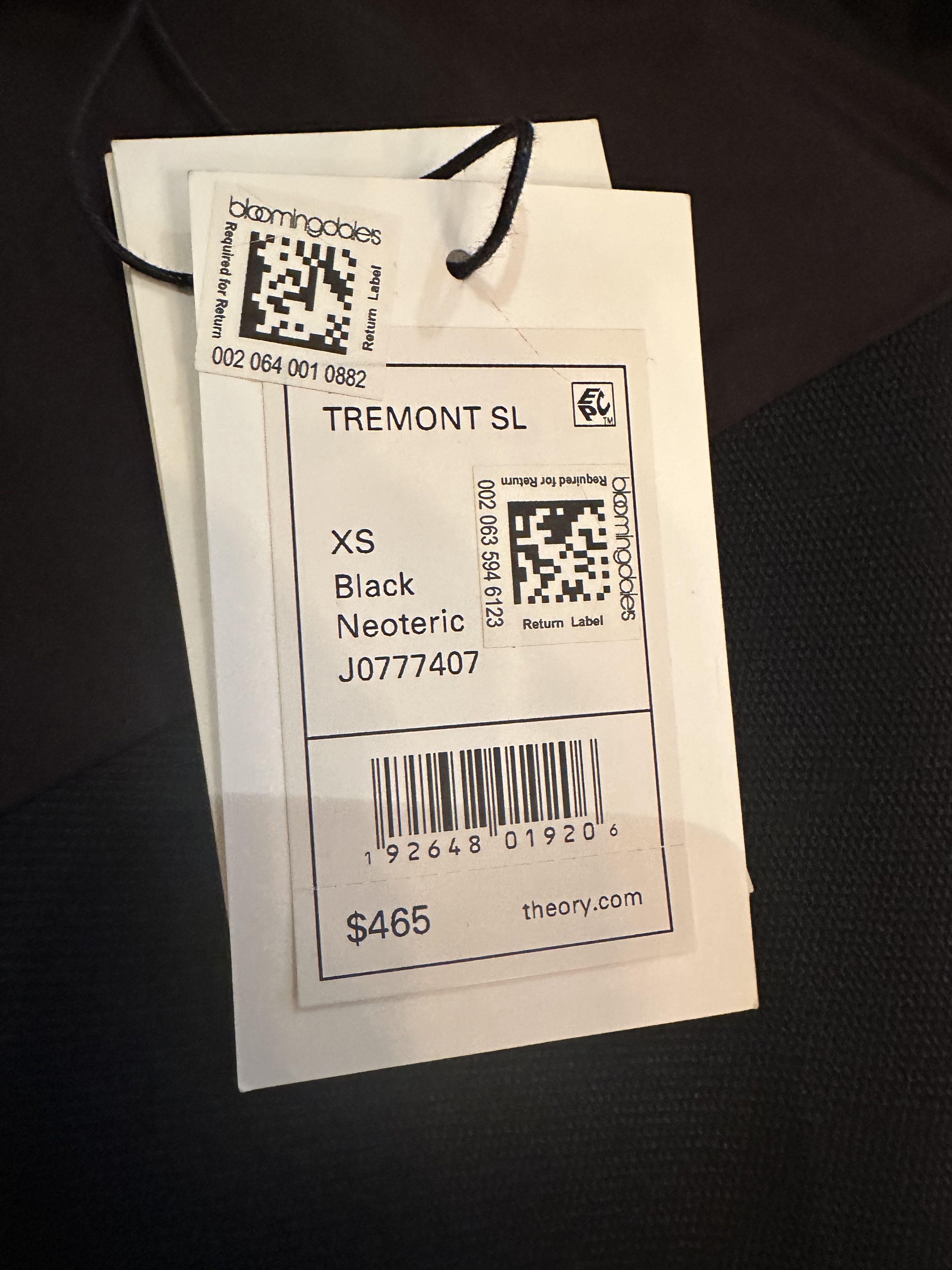 Theory Theory Bomber (Black) NWT Size US XS / EU 42 / 0 - 5 Thumbnail