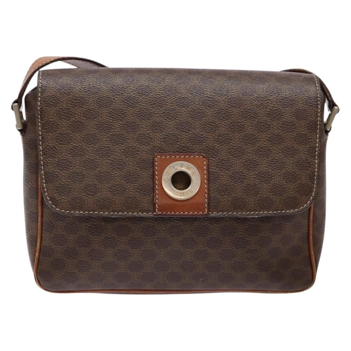 Celine CELINE Macadam Canvas Shoulder Bag Pvc Leather Brown Gold Size ONE SIZE - 2 Thumbnail