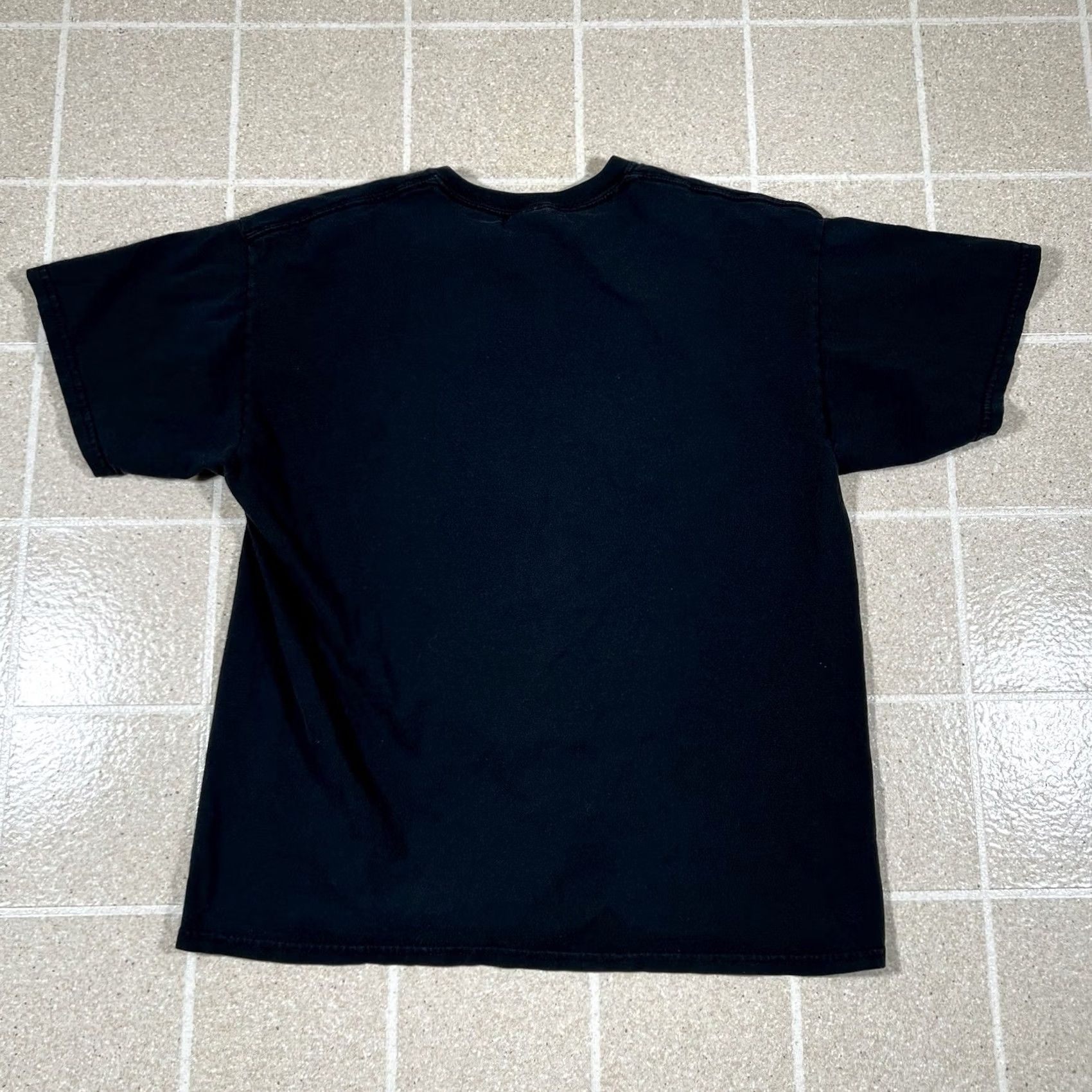 Gildan VINTAGE Gildan T-Shirt Black Grunge Y2K Liquid Blue Tribal Skulls Skate Emo Goth Large L Mens Size US L / EU 52-54 / 3 - 4 Thumbnail