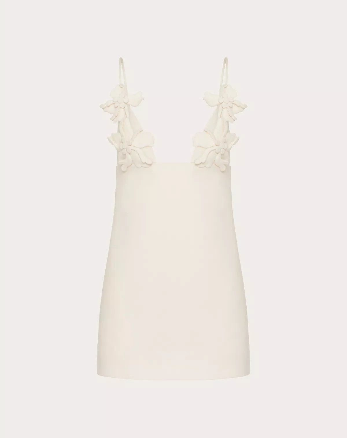 sachin and babi light blue dress Valentino o1s1wg110525 Embroidered Crepe Couture Short Dress in White