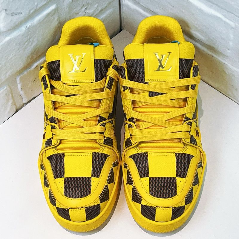 Louis Vuitton Louis Vuitton Trainer Yellow and Black Low-Top Sneakers 0079 Size US 7.5 / EU 40-41 - 1 Thumbnail