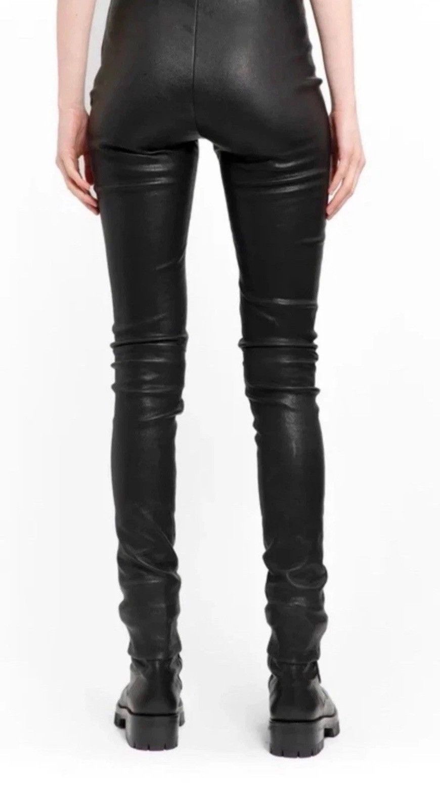 ANN DEMEULEMEESTER LEATHER PANTS Size 36 Stretch Florence