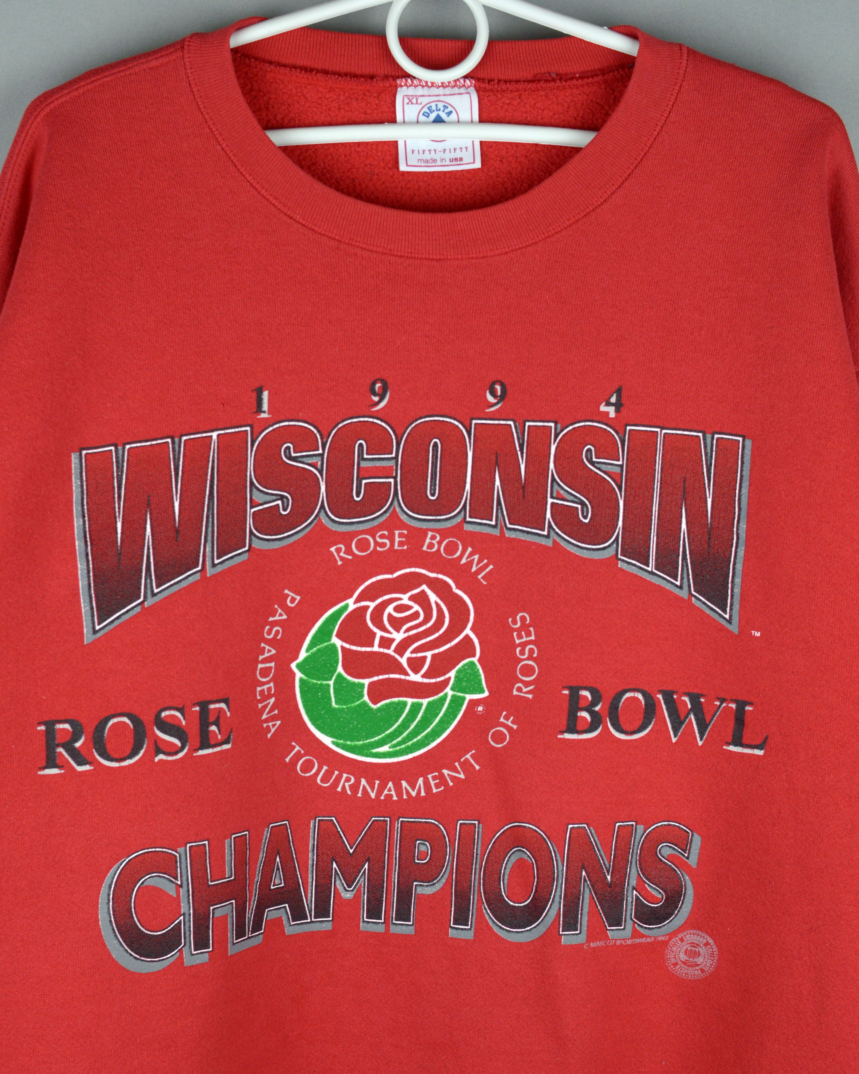 Vintage Vintage Wisconsin Rose Bowl Champions 1994 sweatshirt Size US XL / EU 56 / 4 - 2 Thumbnail