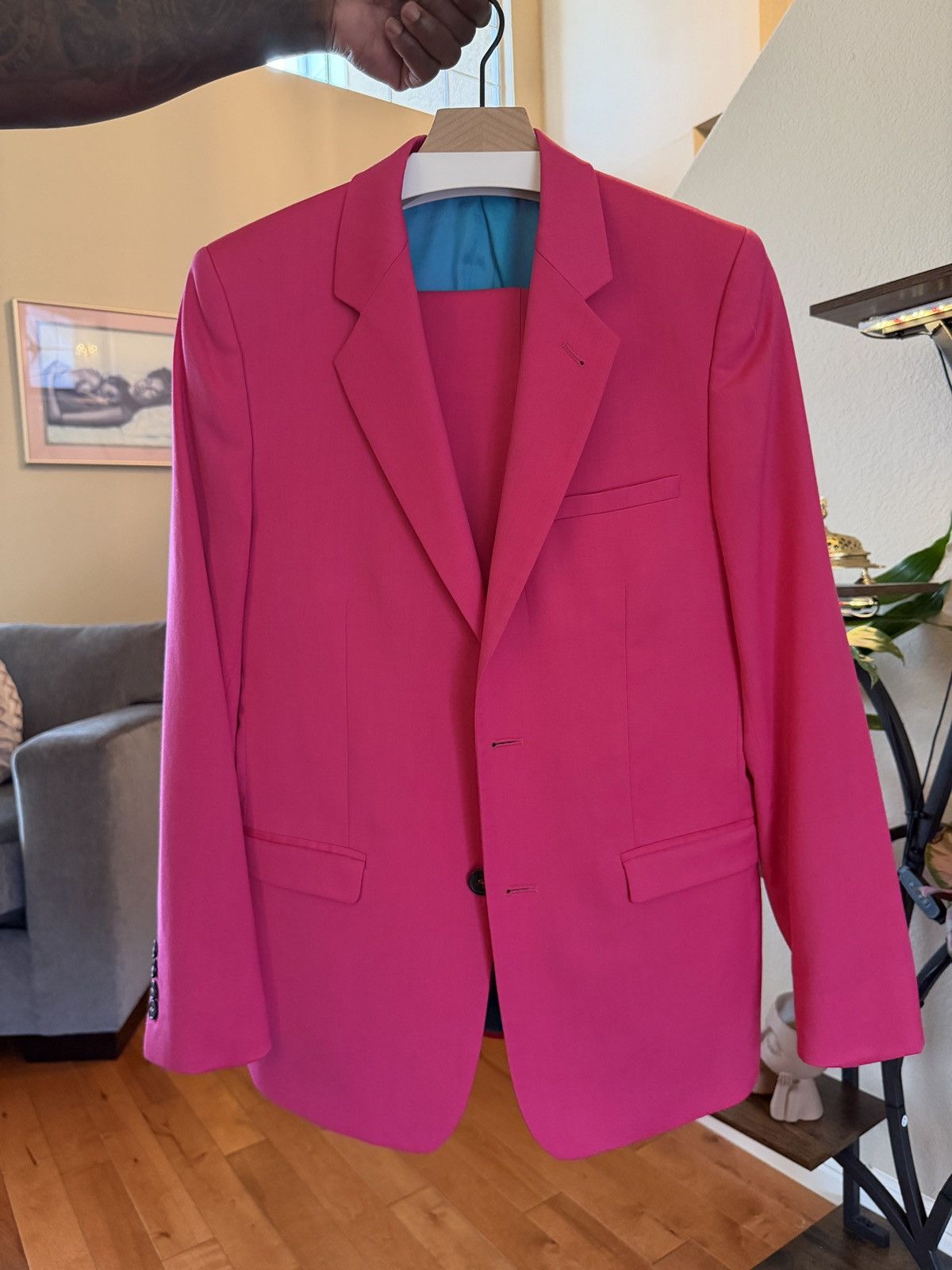 H&M × Versace Hot Pink Two-Piece Suit Size 36R - 1 Thumbnail