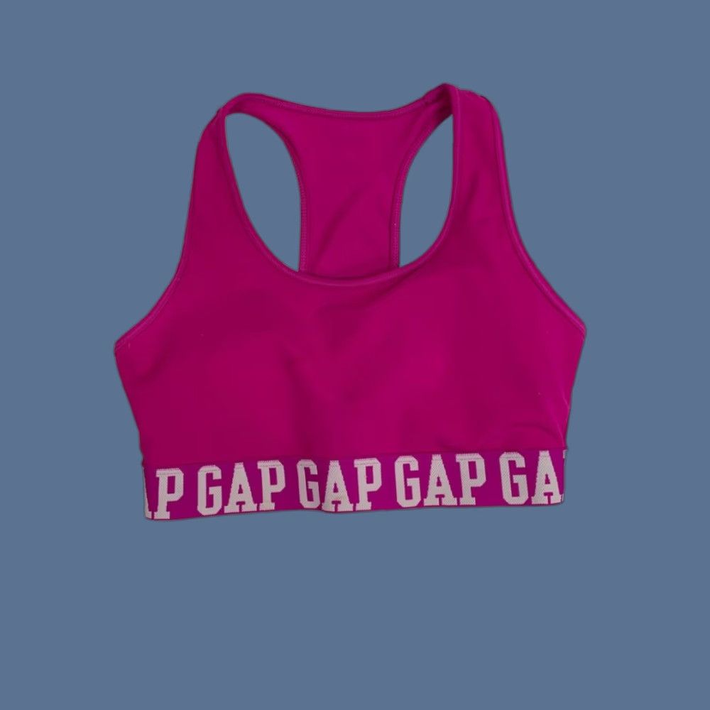 Vintage GapFit Sports Bra T-Back Small S Pink Removable Pads Electric Pink Size ONE SIZE - 1 Thumbnail