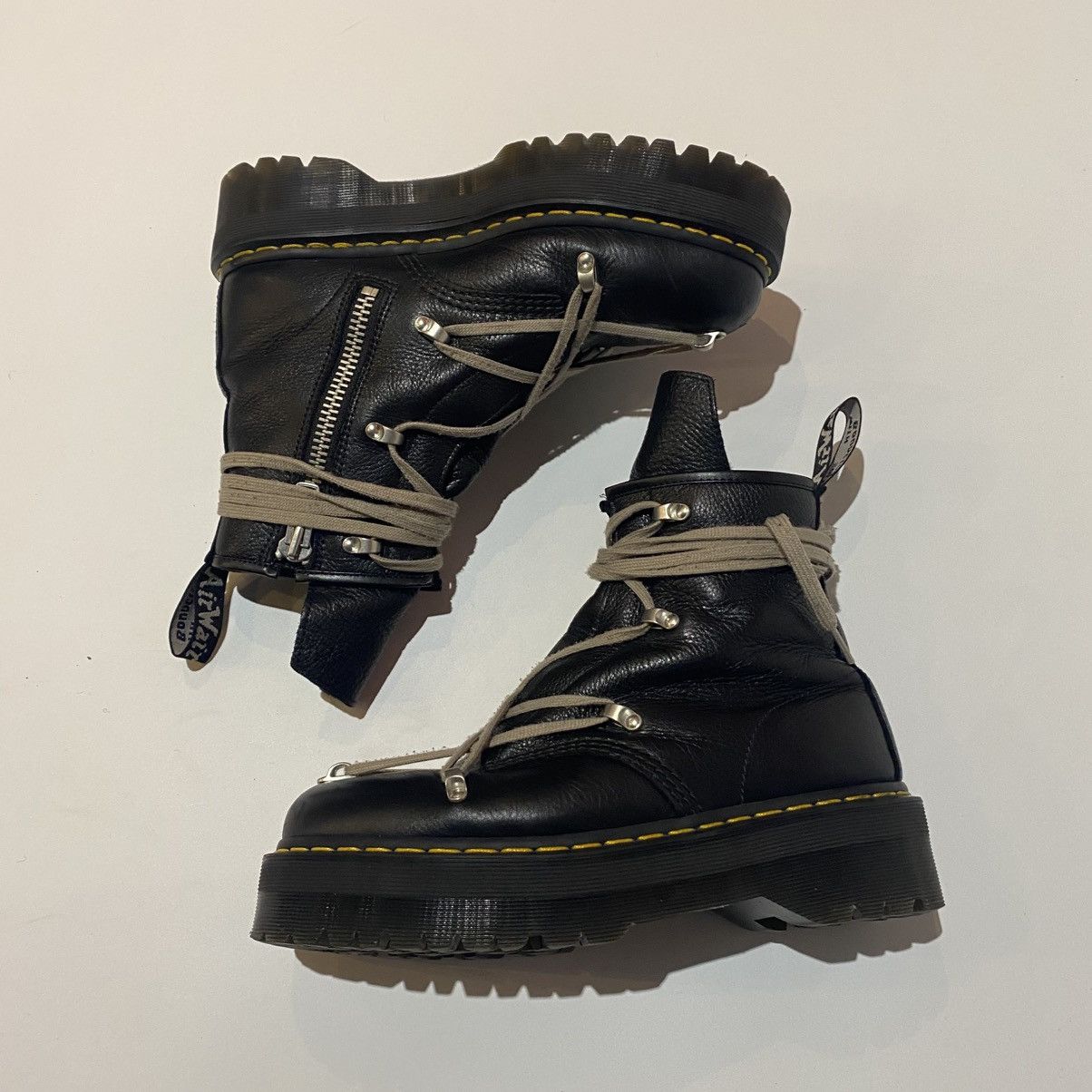 Dr. Martens × Rick Owens DR. MARTENS x RICK OWENS 1460 Quad Pentalace Platform Boots Size US 10 / EU 43 - 3 Thumbnail