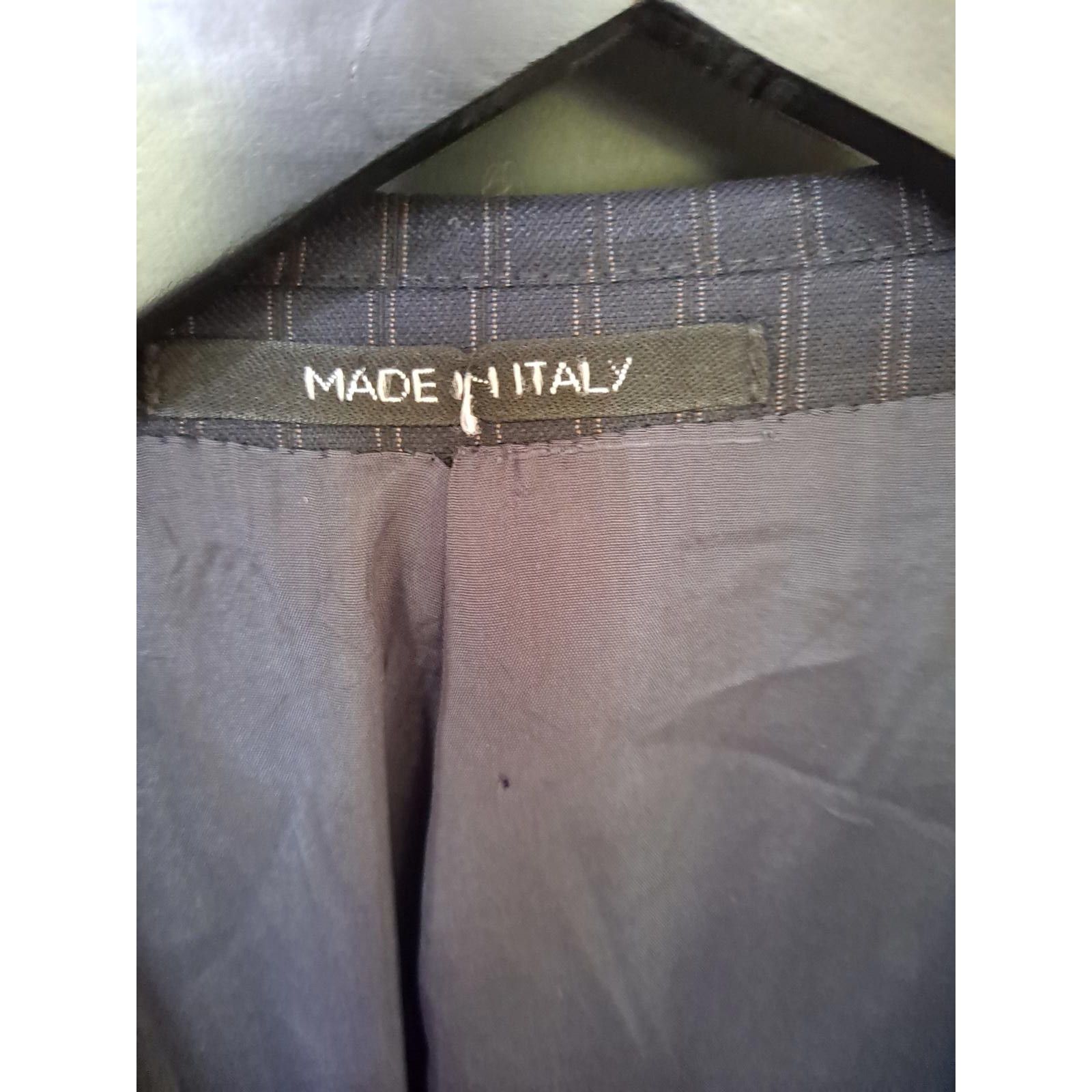 Armani Collezioni Armani Collezioni Blue Pinstripe Suit Jacket Size 46L Size 46R - 2 Thumbnail