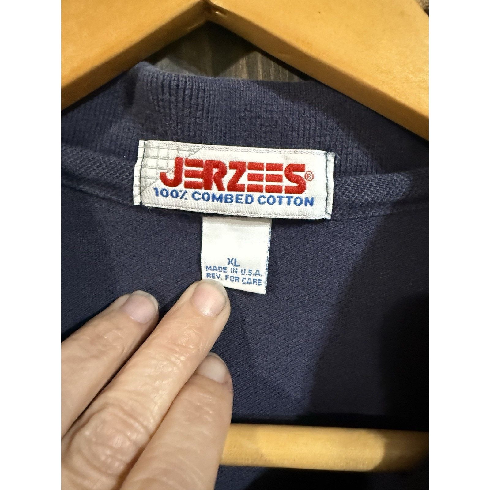 Jerzees Vintage Navy Polo Fairmount Rowing Assc Gold Logo 1877 Prep Size US XL / EU 56 / 4 - 3 Thumbnail